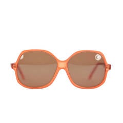 EMILIO PUCCI Vintage Orange/brown OVERSIZED SUNGLASSES 352 606 56/18 w/CASE