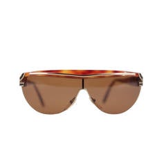 LINO VENEZIANI Vintage SUNGLASSES brown LV 832-14 60/18 135 SHIELD eyewear