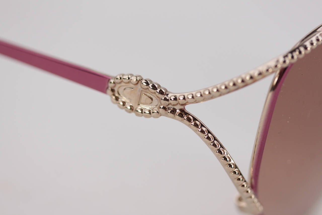 Women's CHRISTIAN DIOR Vintage SUNGLASSES 2712 48 56/16 130 Gold/brown lens women eyewea
