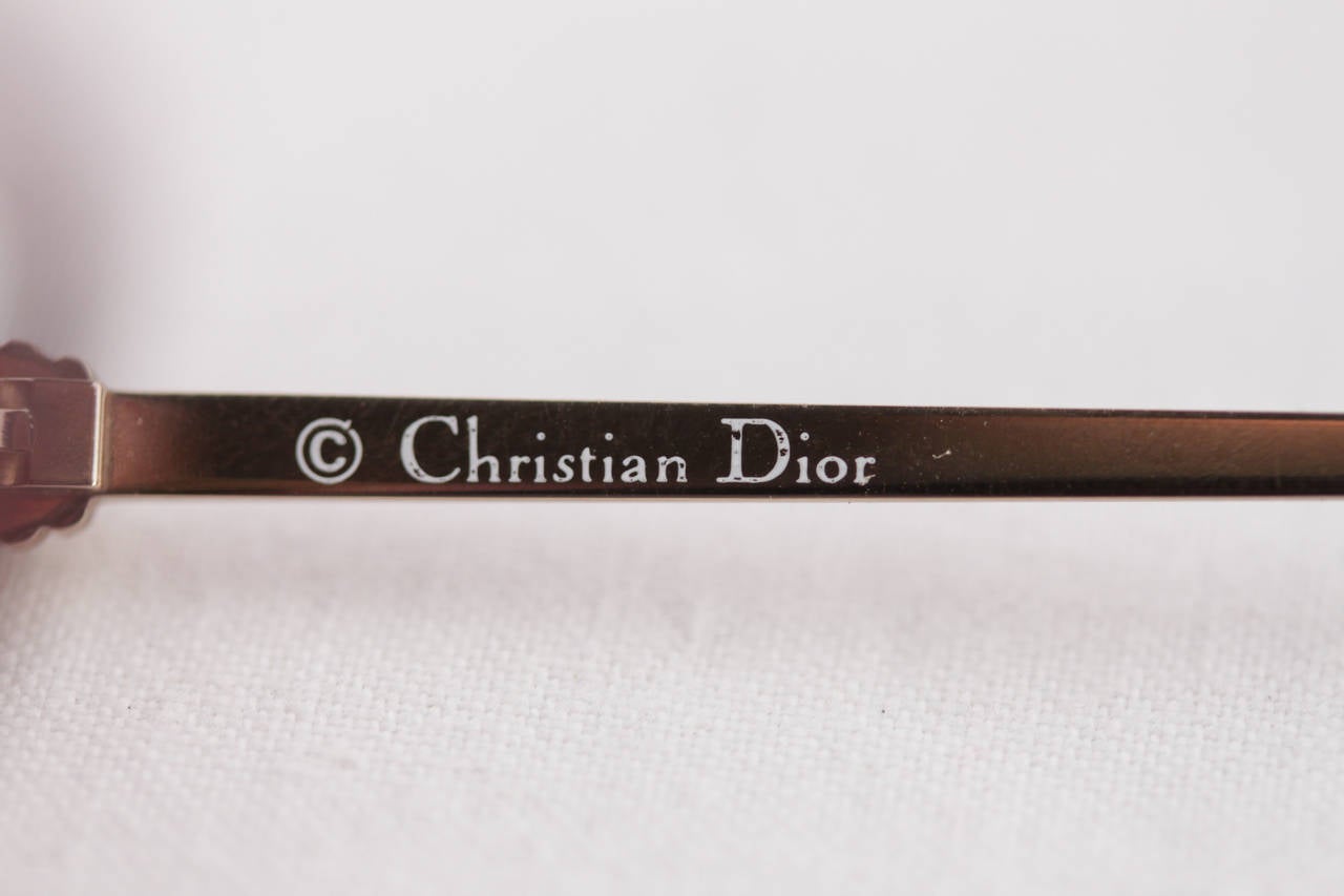 CHRISTIAN DIOR Vintage SUNGLASSES 2712 48 56/16 130 Gold/brown lens women eyewea In Excellent Condition In Rome, Rome