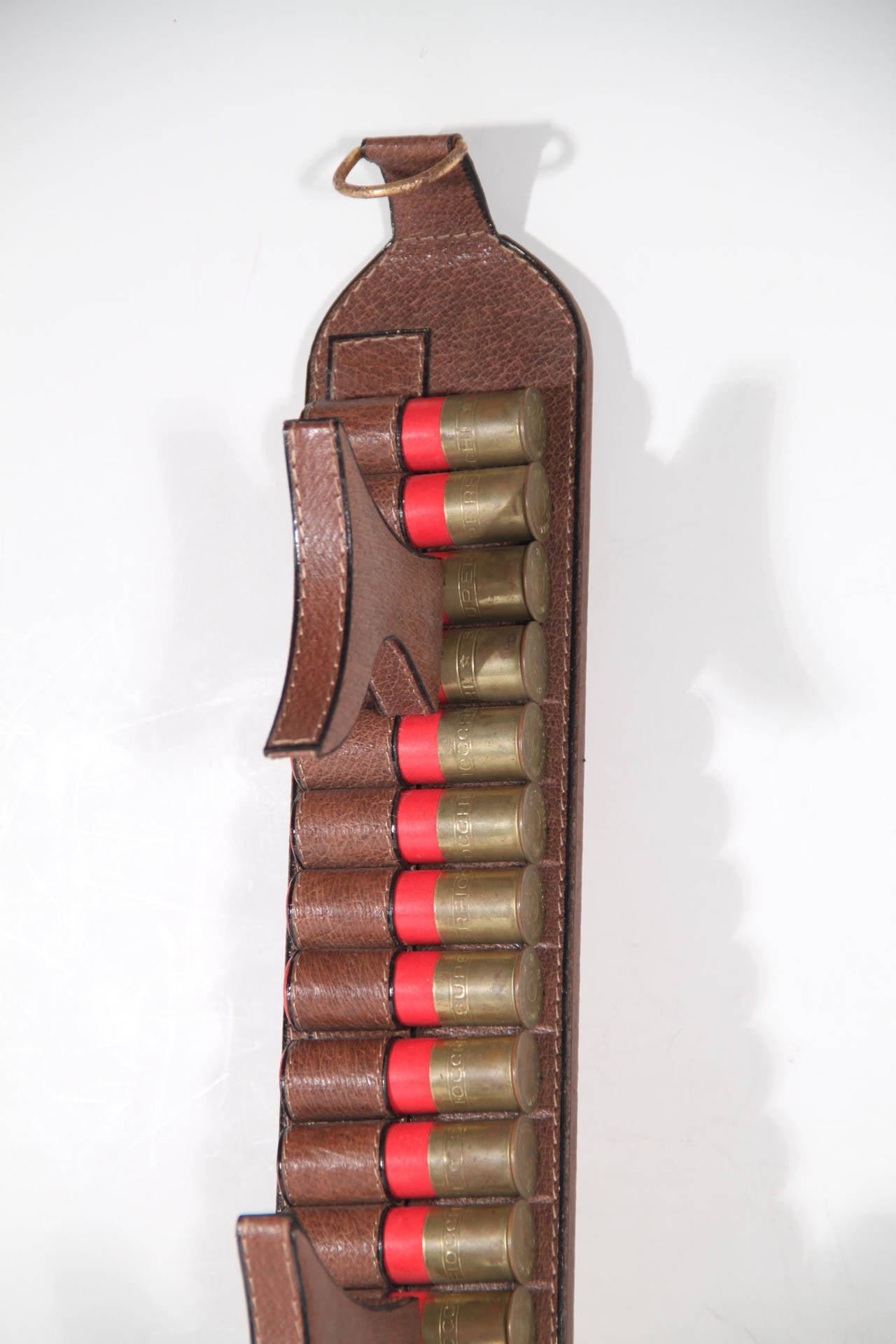 GUCCI Auth VINTAGE Brown 3 GUN RACK Rifle Wall Display w/ Fake BULLETS ...