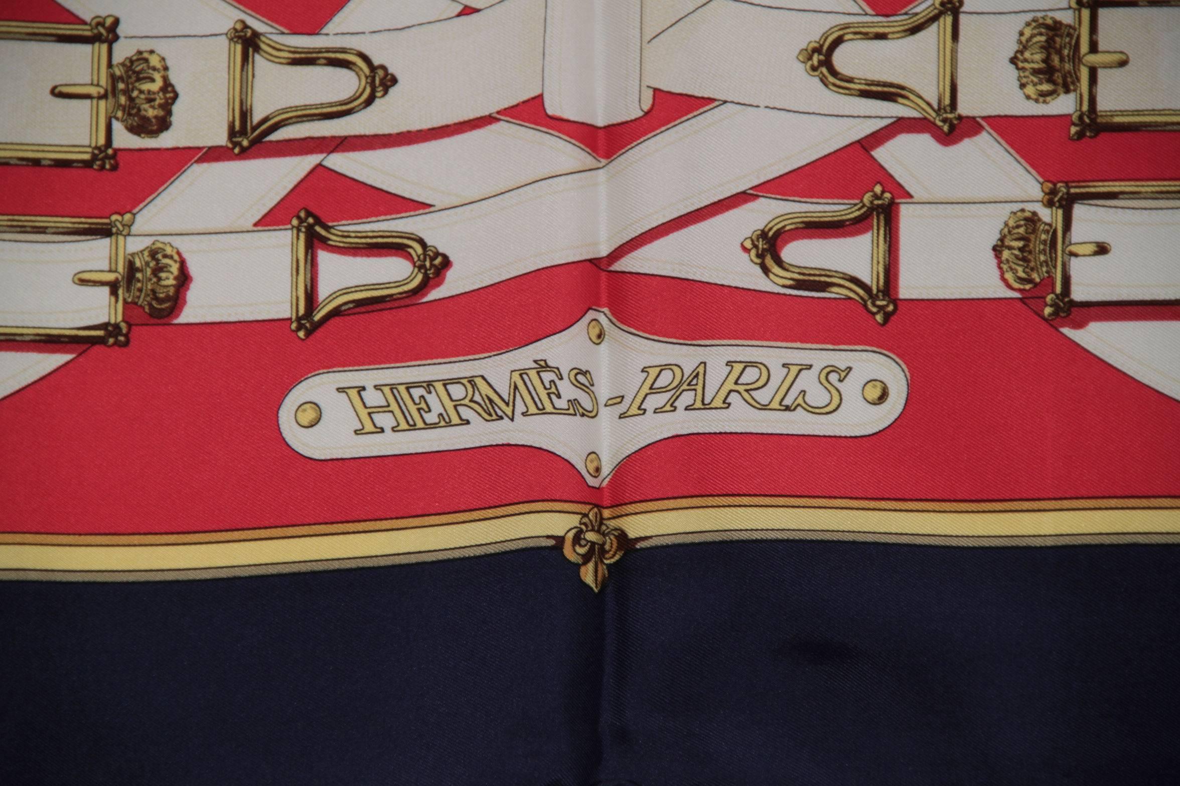 Brand: HERMES PARIS - made in France

Logos / Tags: 'HERMES Paris' printed on the scarf, 