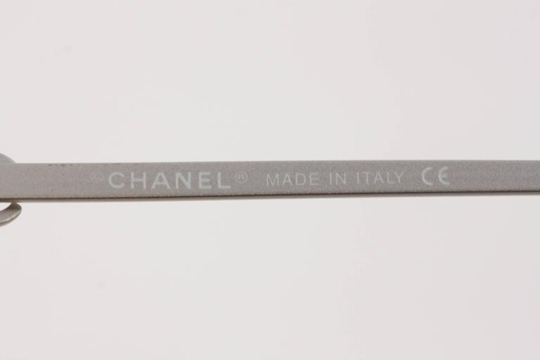 CHANEL Silver Metal SUNGLASSES 4004 c103/91 63/15 Shades CC
