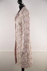 BIYA Baby Pink Floral Lace HAND EMBROIDERED Silk & Linen COAT Size M