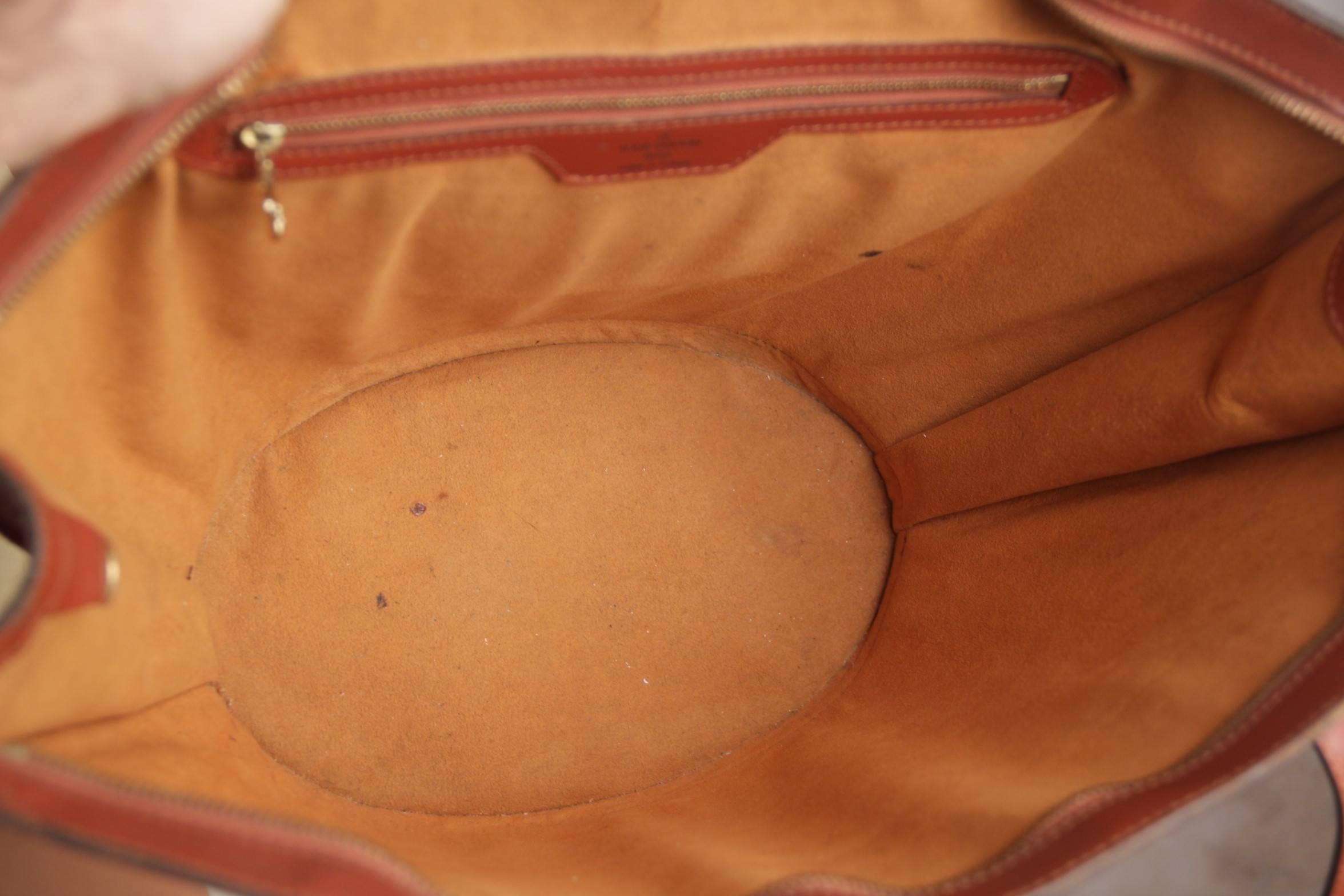 LOUIS VUITTON Vintage Brown Epi Leather SAINT JACQUES BAG Shoulder Bag TOTE 1