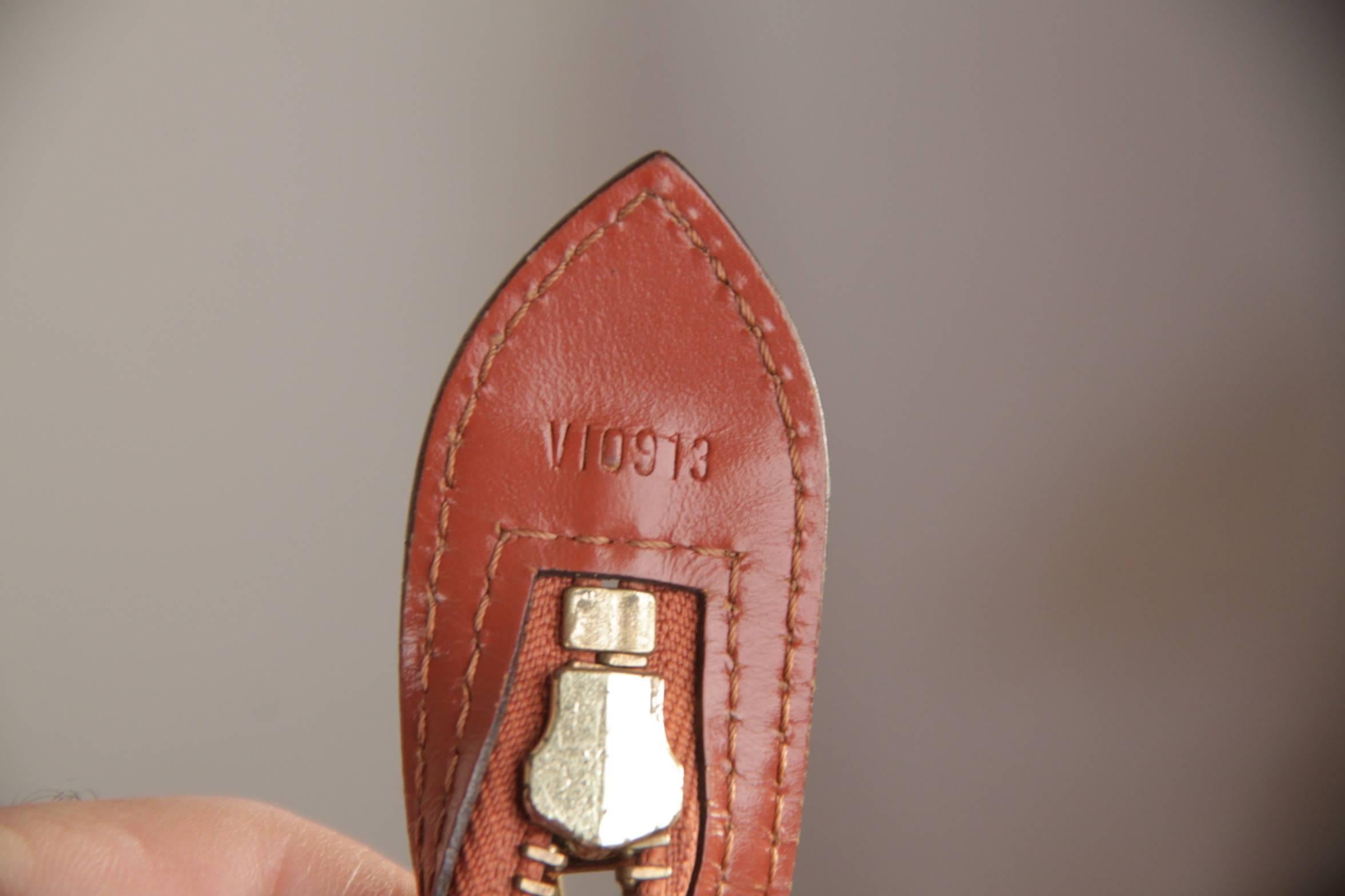 LOUIS VUITTON Vintage Brown Epi Leather SAINT JACQUES BAG Shoulder Bag TOTE 4
