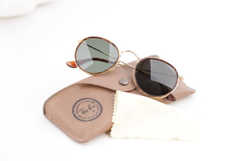 RAY BAN B&L Vintage Gold and tortoise look W1674 SUNGLASSES