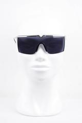 GIANNI VERSACE rare VINTAGE Shield SUNGLASSES Mod S90 Col 01M eyewear w/Case MY