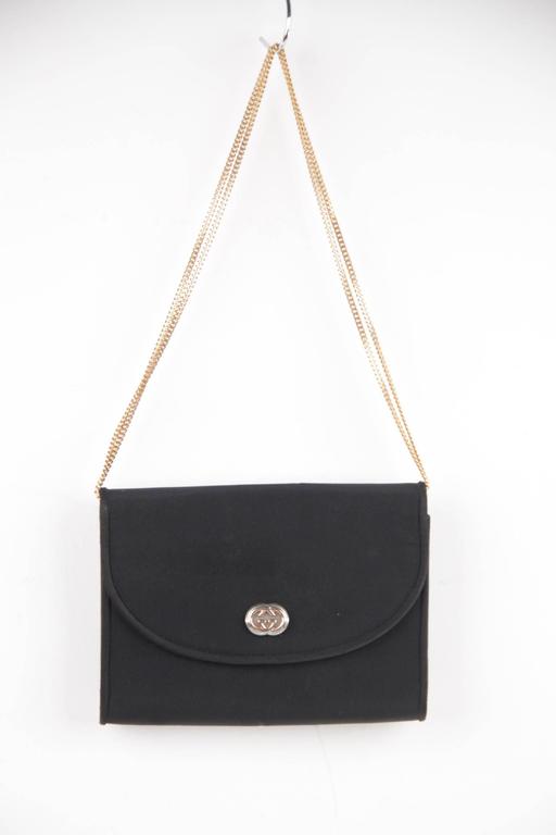 gucci black clutch with chain
