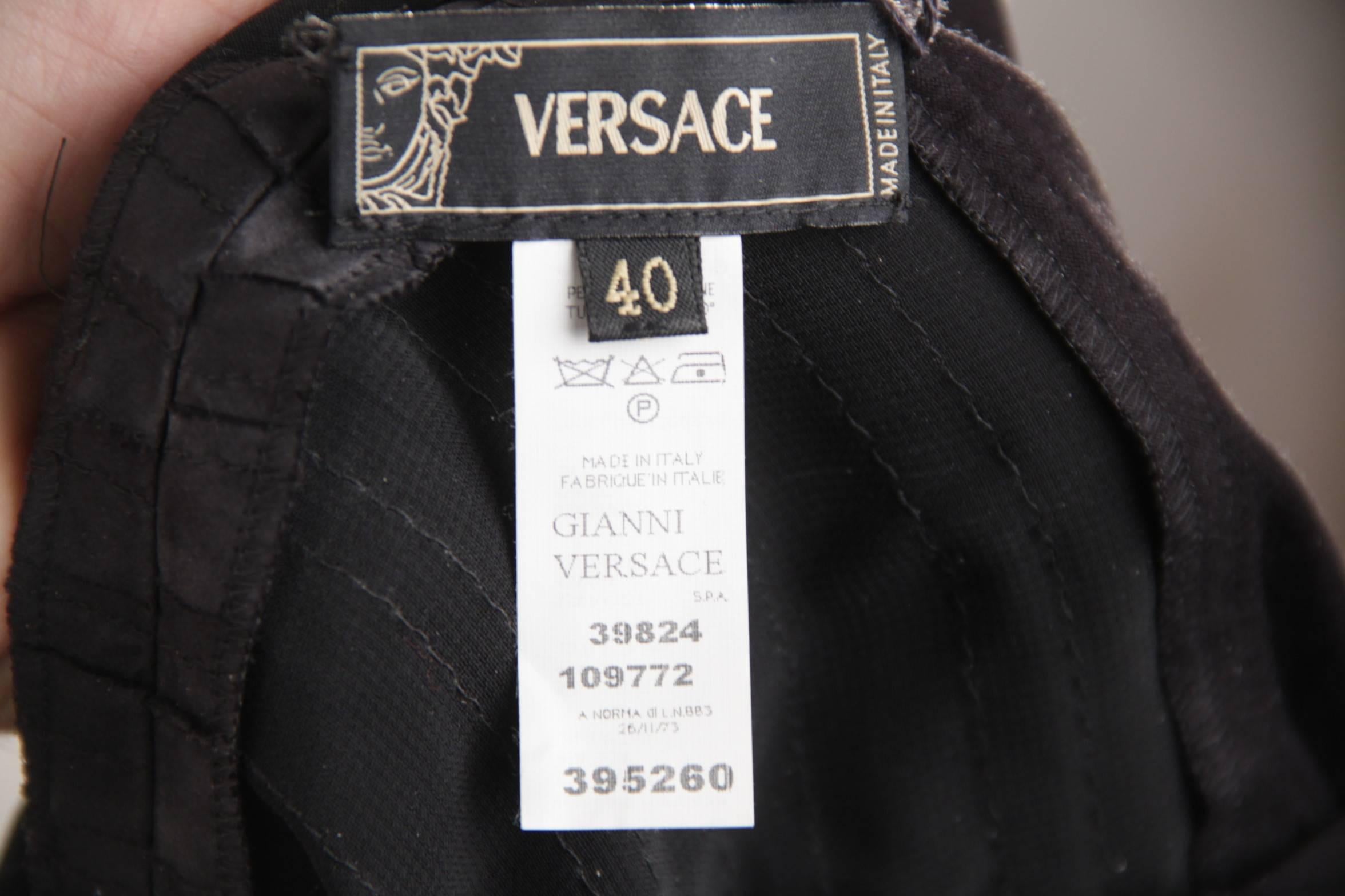 VERSACE Black Viscose & Silk LITTLE BLACK DRESS Sheath SLEEVELESS Sz 40  5