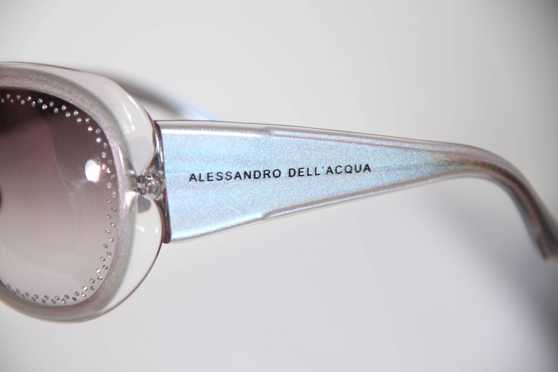 ALESSANDRO DELL'ACQUA Gray SUNGLASSES AD 15092 Oversized SHADES Eyewear MP 1