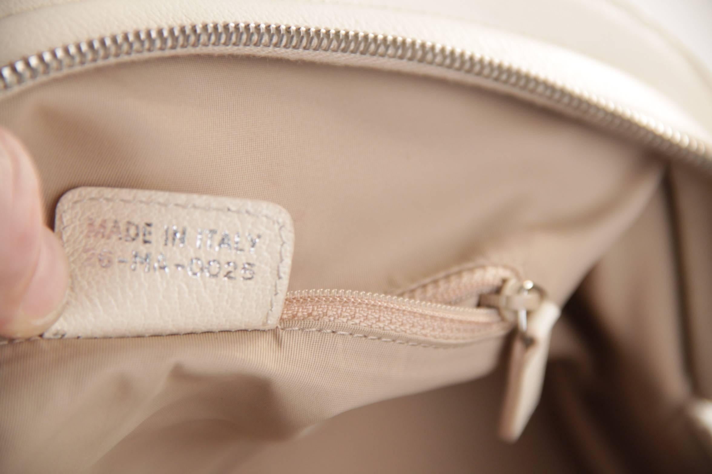 Christian Dior Diorissimo Beige Logo Canvas Satchel Handbag with Embroidery 2