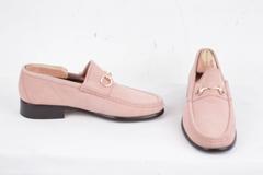 GUCCI Italienische VINTAGE Rosa Wildleder LOAFERS Mocassins SHOES mit HORSEBIT 35 1/2
