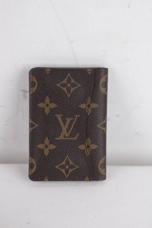 LOUIS VUITTON Brown MONOGRAM Canvas POCKET ORGANISER ID Credit Card