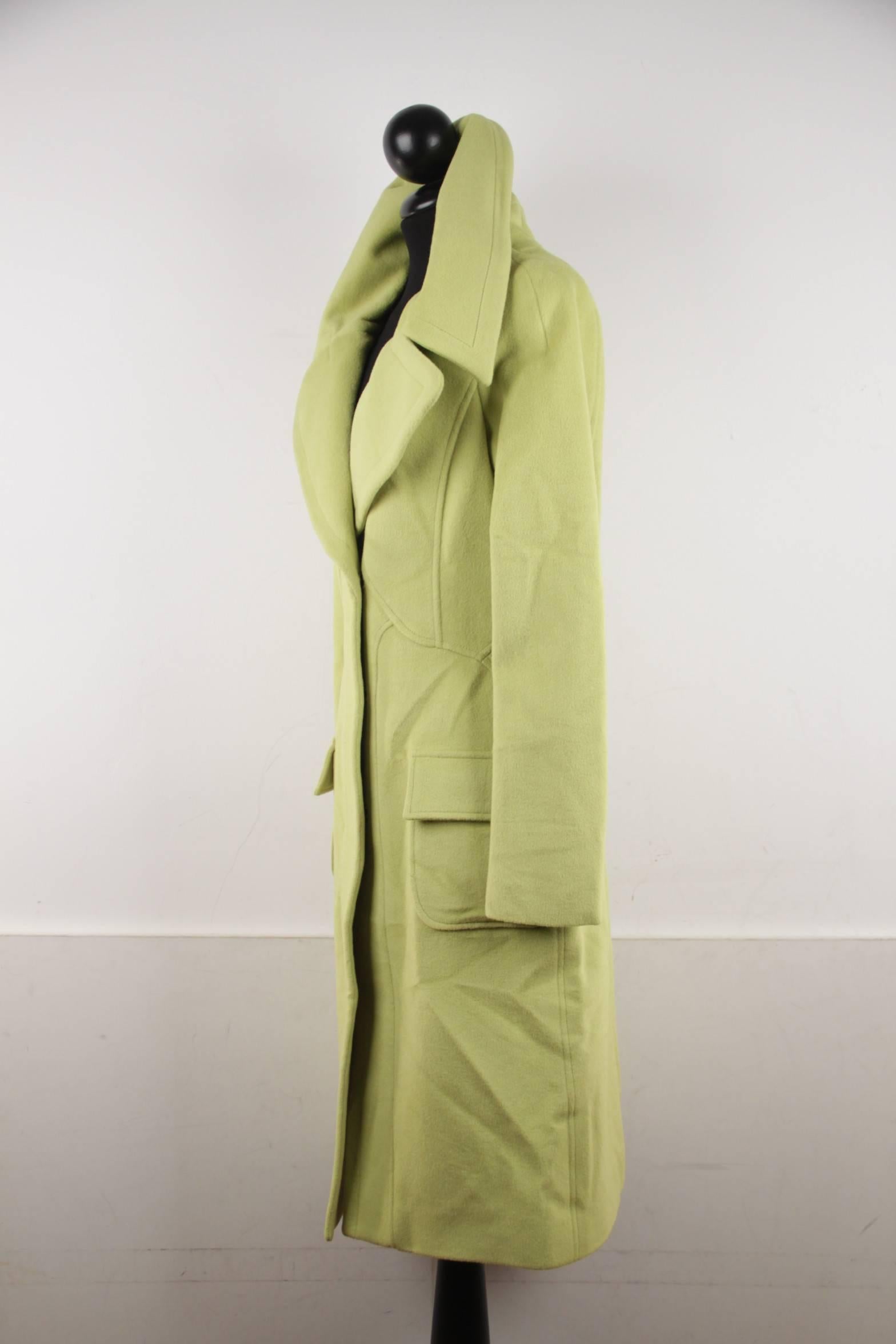 lime green wool coat