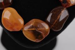 VINTAGE Honey Cognac Butterscotch BALTIC AMBER NECKLACE Nugget Massive