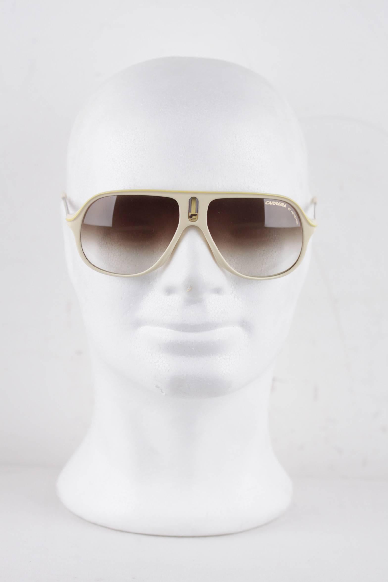 - CARRERA design, OPTYL sunglasses 

- CARRERA UV Protection green gradient lens

- a beautiful mix of colors: cream (light beige) yellow and green very smooth tones

- Model refs: SAFARI/O 135 CII-DB 62/15

Any other detail which is not