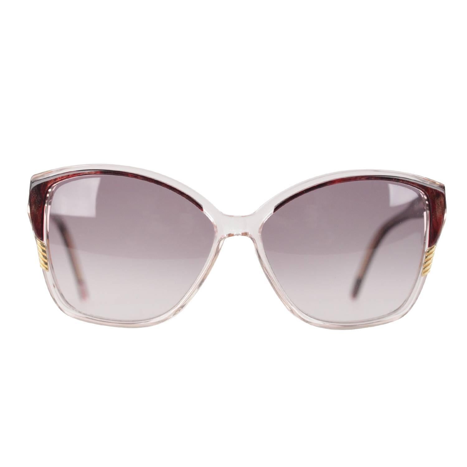 YVES SAINT LAURENT Vintage MINT Marbled Handmade Sunglasses 8728 P 124