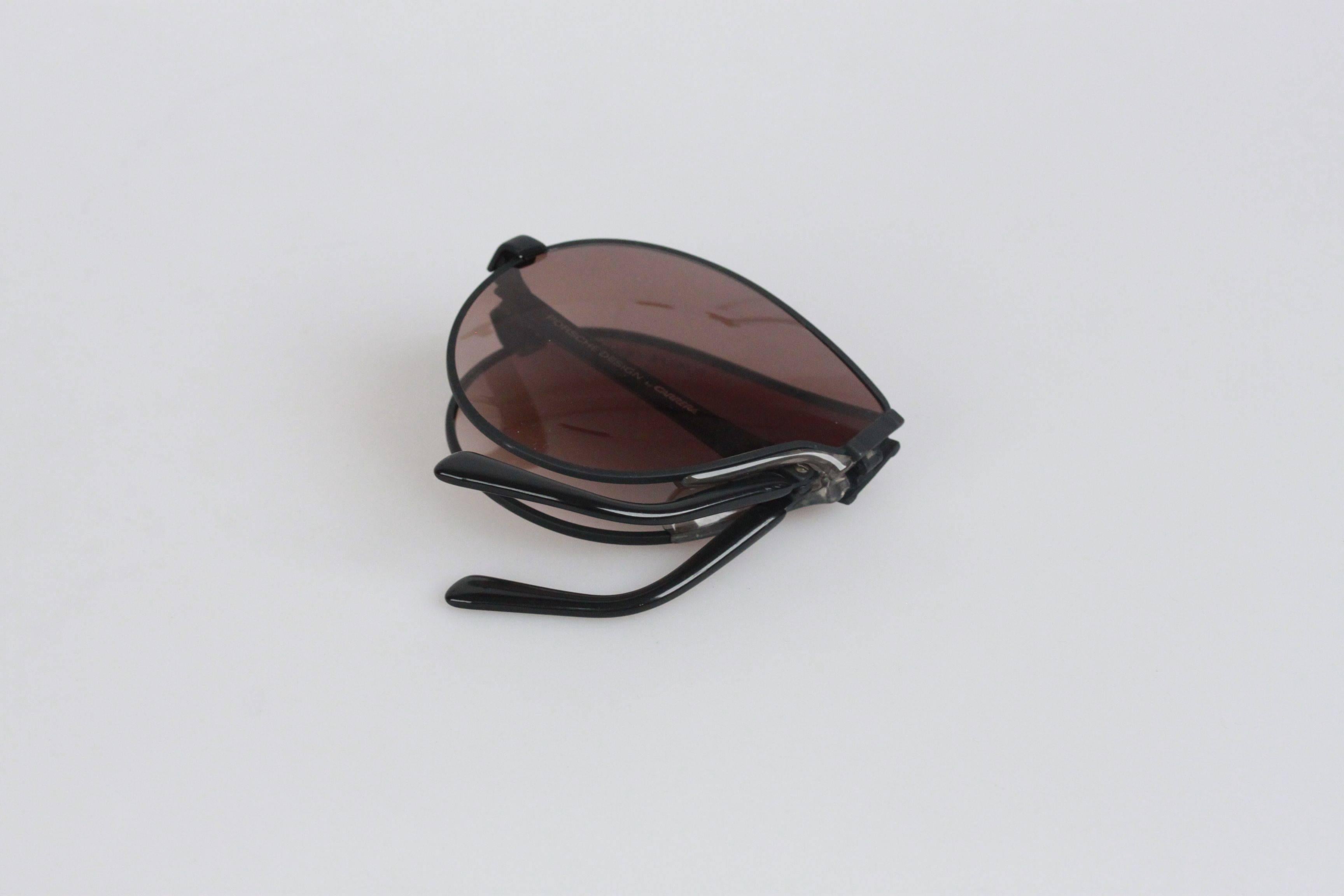 PORSCHE DESIGN von CARRERA Aviator FOLDING Matte schwarze Sonnenbrille 5622 Herren