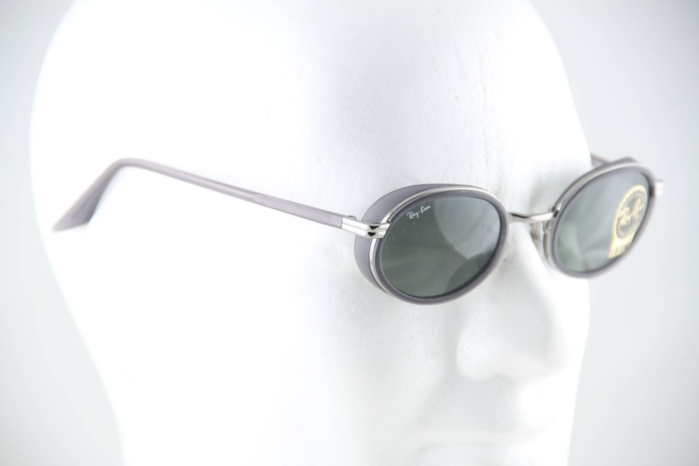 Ray-Ban B&L Vintage GRAY MINT unisex Sunglasses RB3037 W2813 50mm SIDE SHIELDS Excellent état à Rome, Rome
