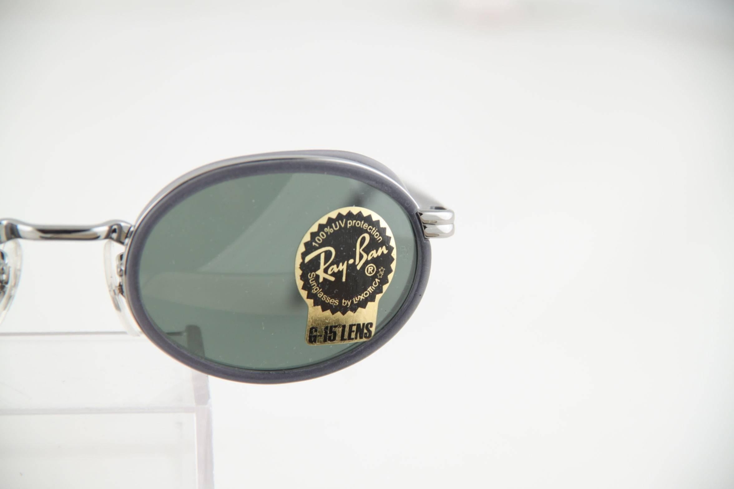 RAY-BAN B&L Vintage GRAY MINT unisex Sunglasses RB3037 W2813 50mm SIDE SHIELDS 1