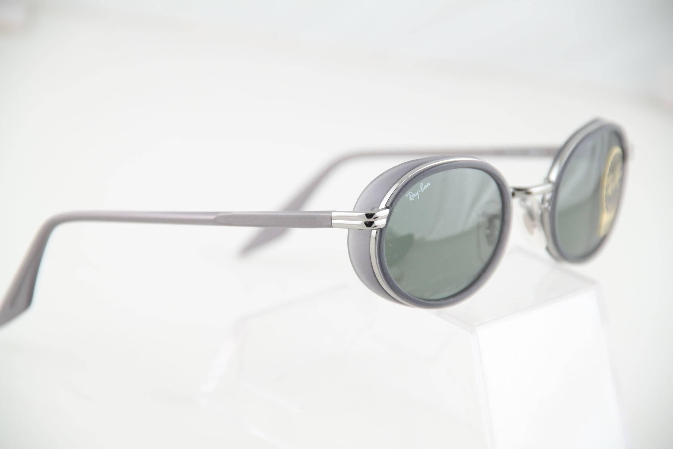 RAY-BAN B&L Vintage GRAY MINT unisex Sunglasses RB3037 W2813 50mm SIDE SHIELDS 3
