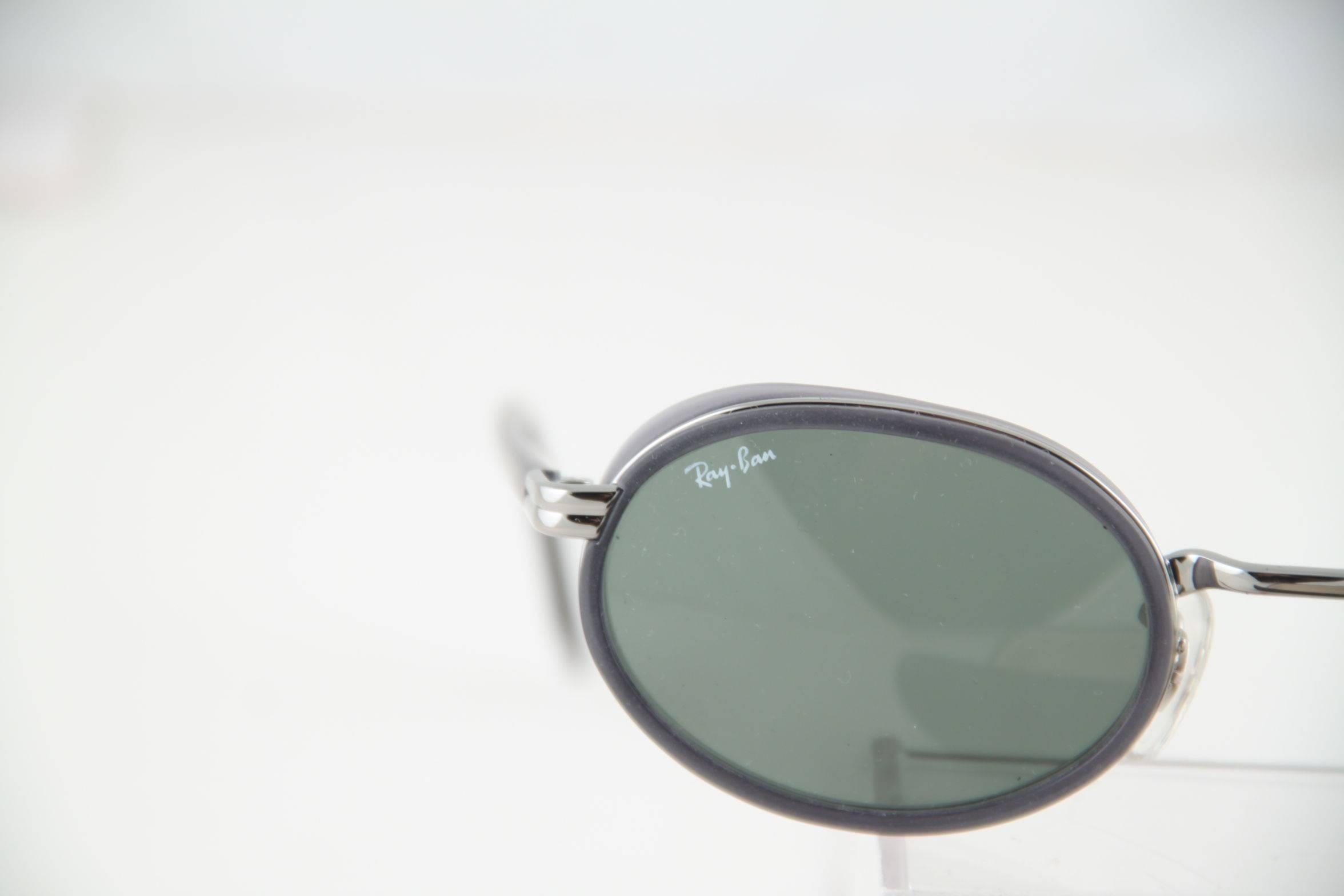 RAY-BAN B&L Vintage GRAY MINT unisex Sunglasses RB3037 W2813 50mm SIDE SHIELDS 2