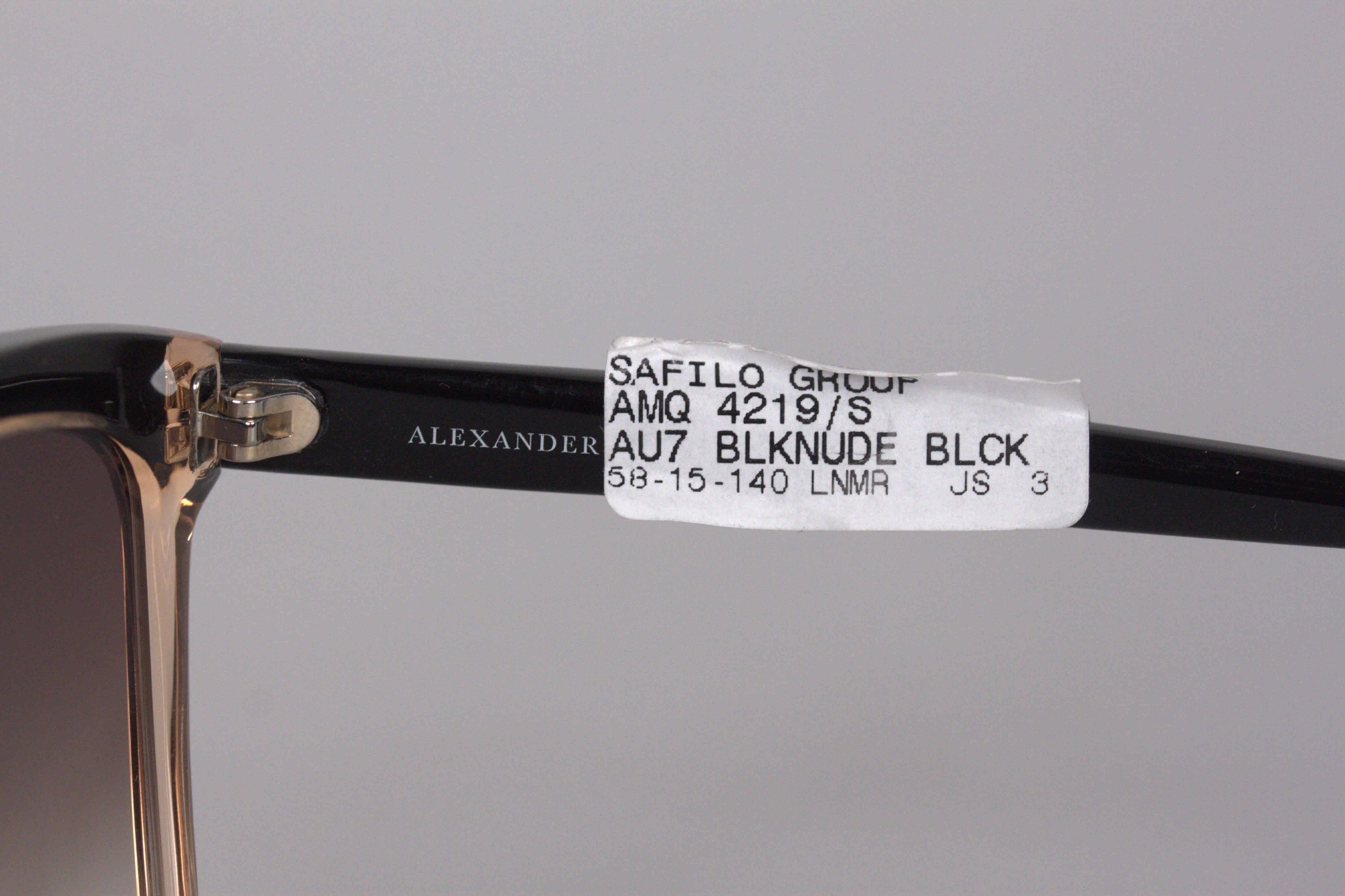 ALEXANDER MCQUEEN Black Nude Sunglasses AMQ 4219/S 58mm NEW & BOXED 6