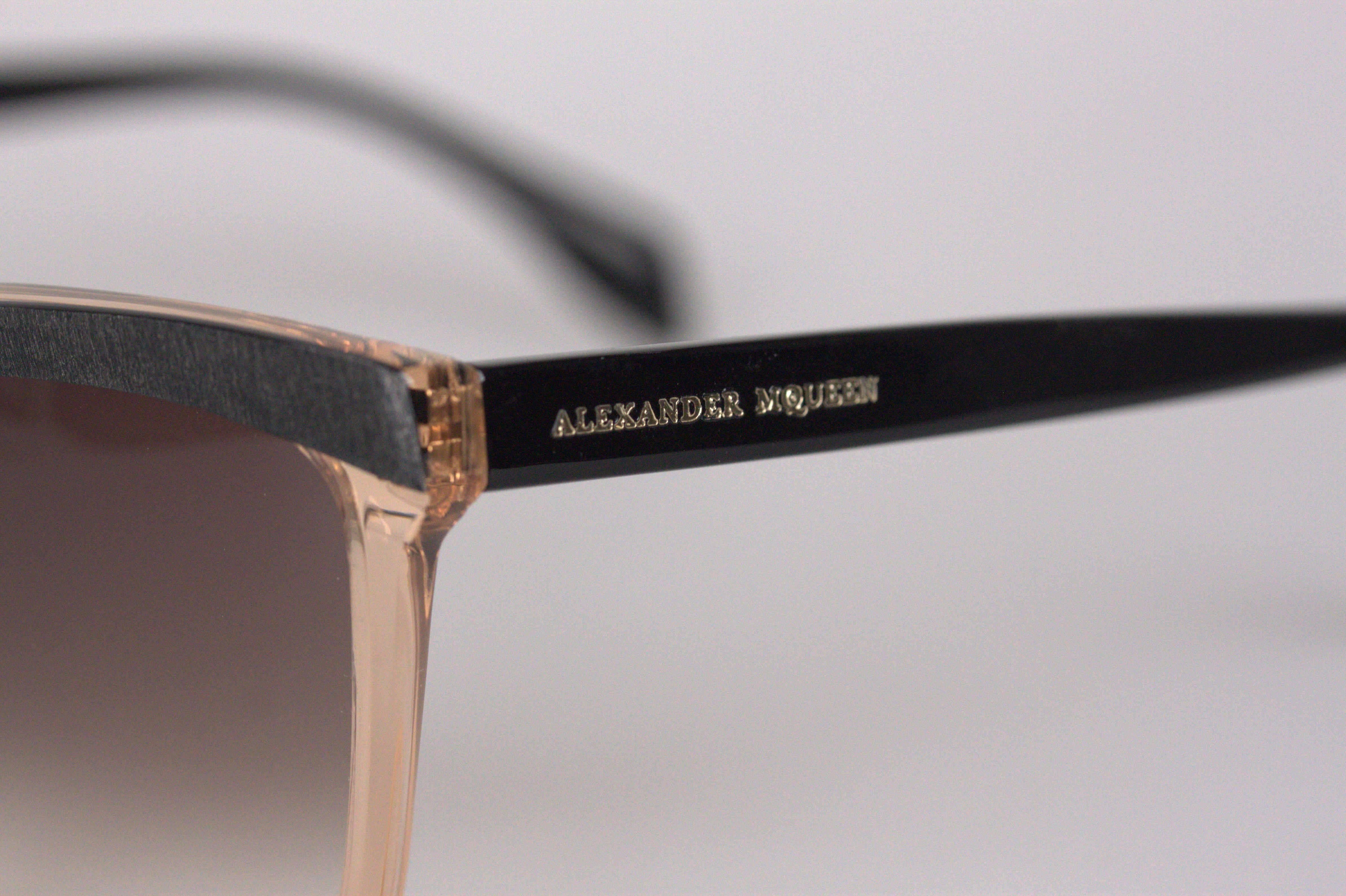 ALEXANDER MCQUEEN Black Nude Sunglasses AMQ 4219/S 58mm NEW & BOXED 7