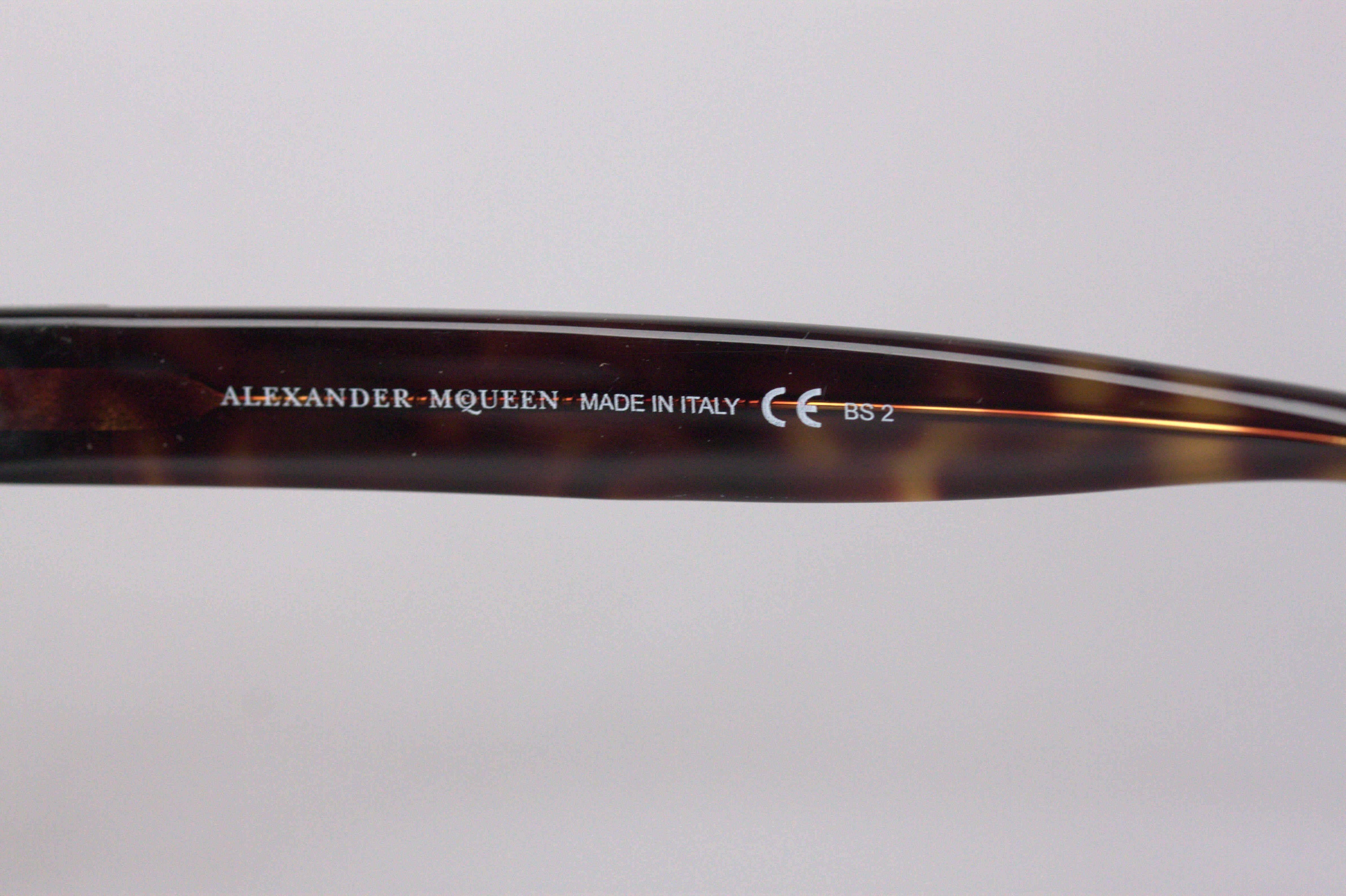 ALEXANDER MCQUEEN Sunglasses AMQ 4168/S 56mm w/ WOOD Detail 5