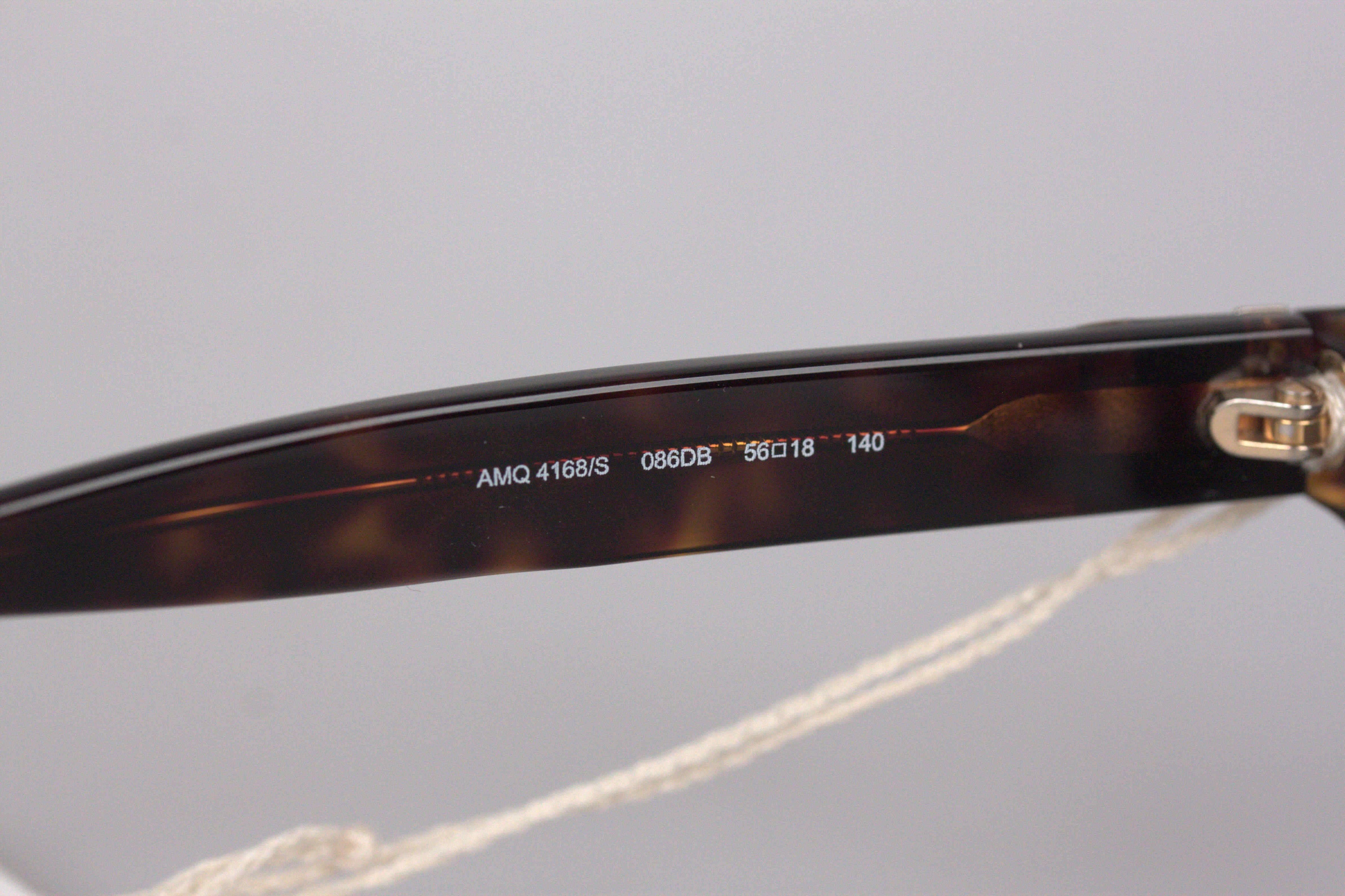 ALEXANDER MCQUEEN Sunglasses AMQ 4168/S 56mm w/ WOOD Detail 4