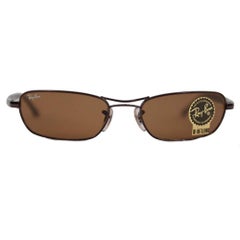 RAY-BAN Brown Metal Unisex MINT SUNGLASSES RB3270 014 56mm B15 Lens