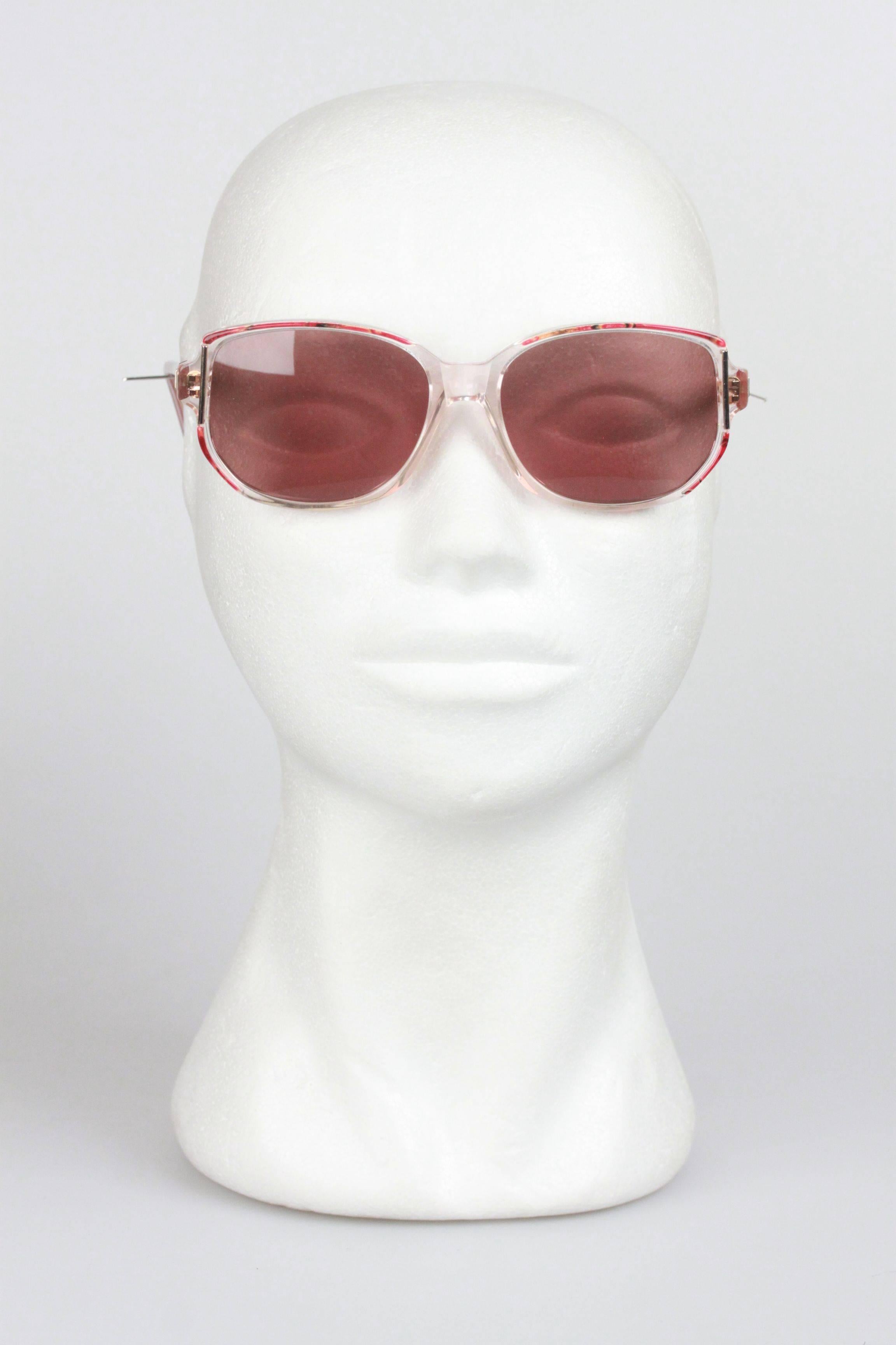 GIVENCHY Vintage MINT Womens SUNGLASSES G8913 950 Red marbled 54-16 mm 3