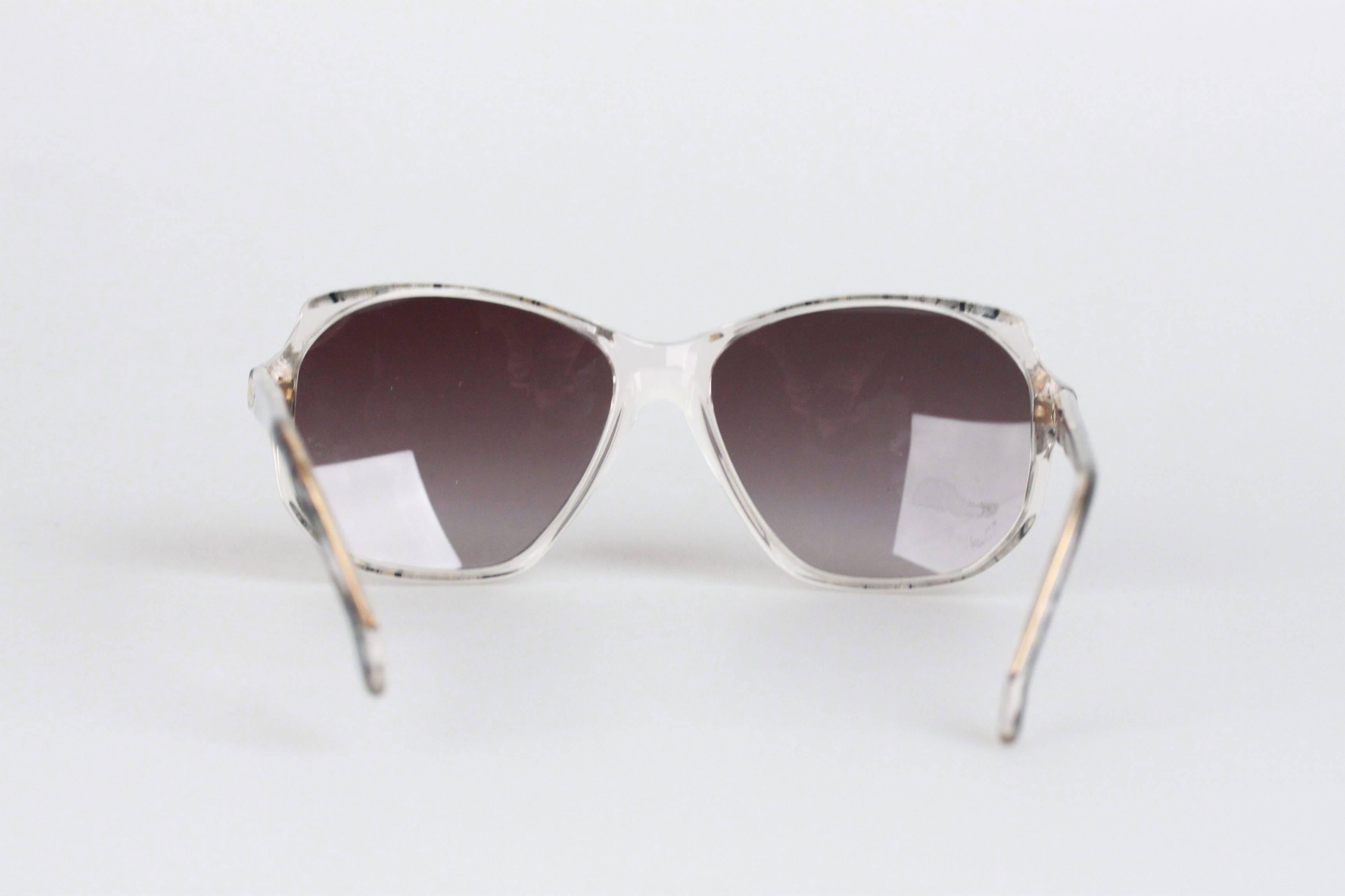 Women's YVES SAINT LAURENT Vintage Gray MINT SUNGLASSES NAXOS 866 56-15mm