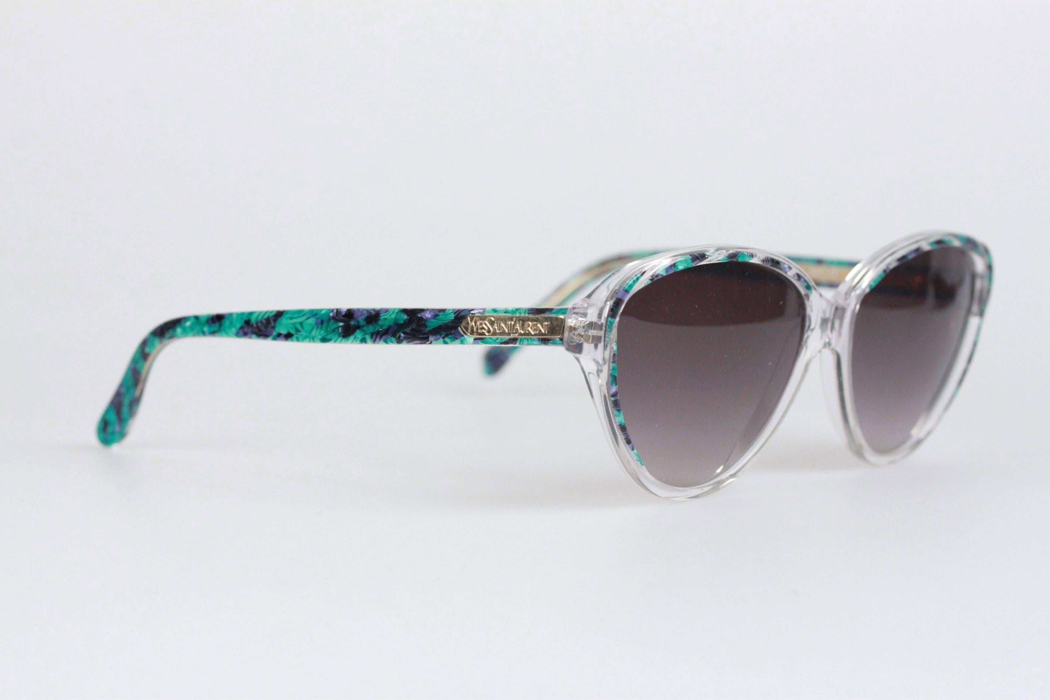 Gray YVES SAINT LAURENT Vintage MINT Multicolor Sunglasses ARION 54mm