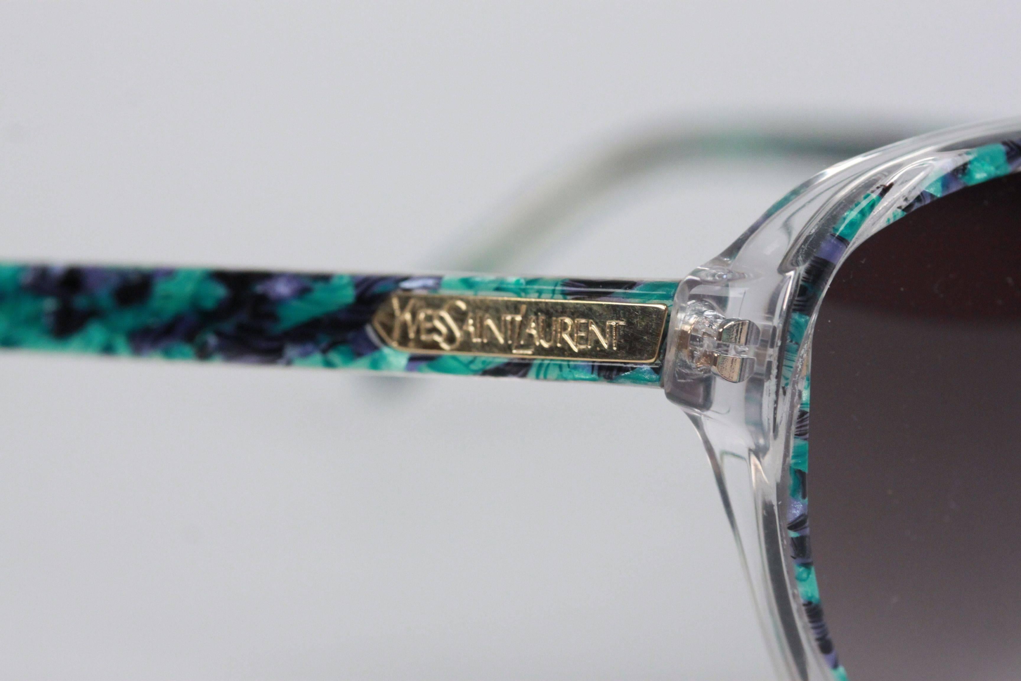 YVES SAINT LAURENT Vintage MINT Multicolor Sunglasses ARION 54mm In New Condition In Rome, Rome