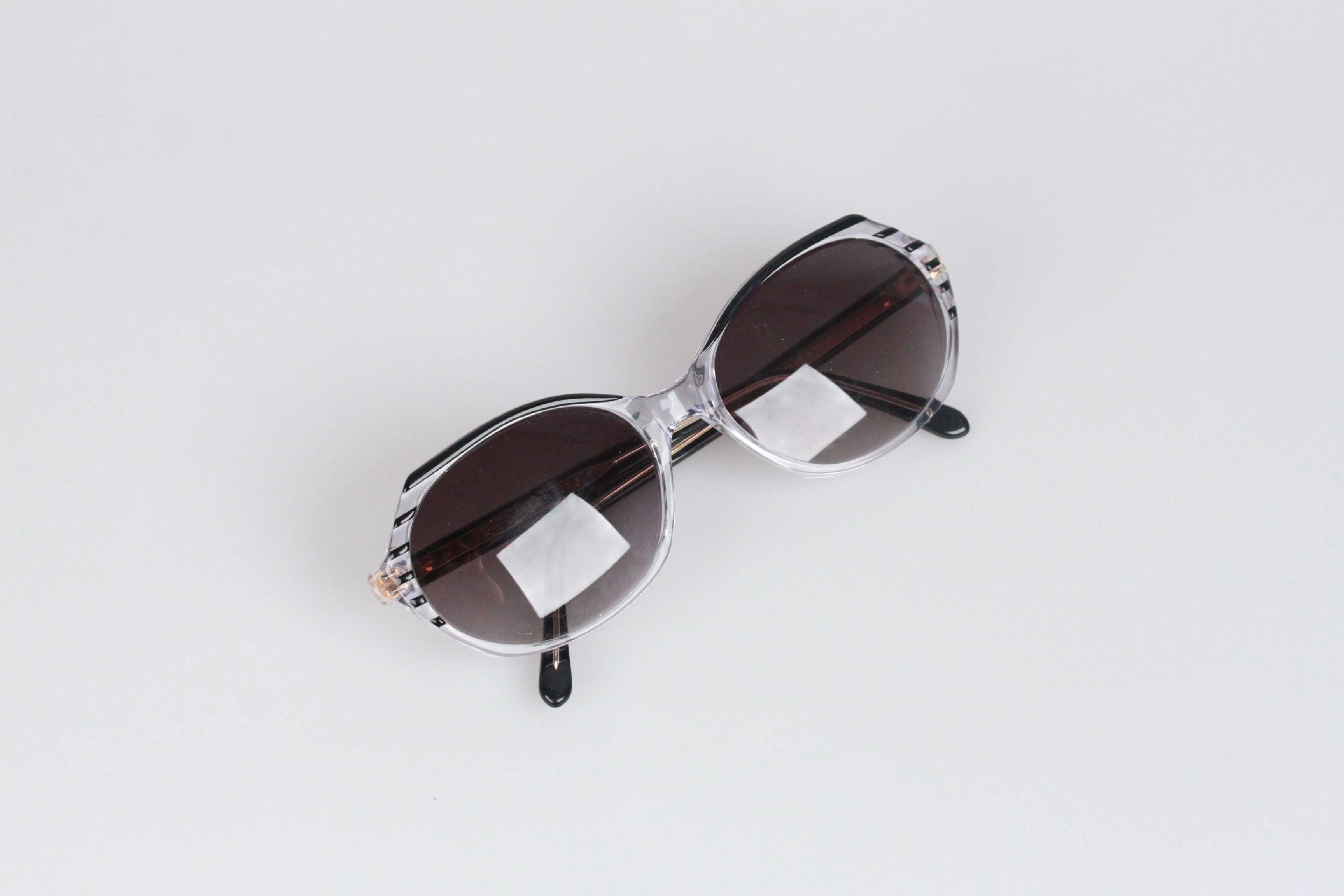 YVES SAINT LAURENT Vintage MINT Black Sunglasses CARISTE 2 58-16mm 3