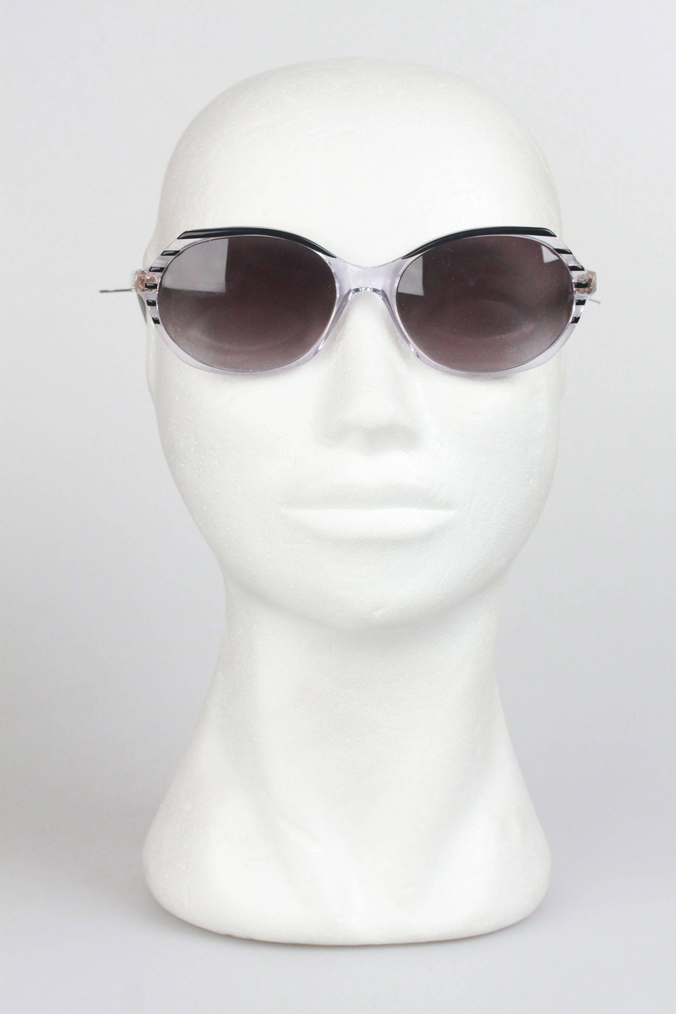 YVES SAINT LAURENT Vintage MINT Black Sunglasses CARISTE 2 58-16mm 4