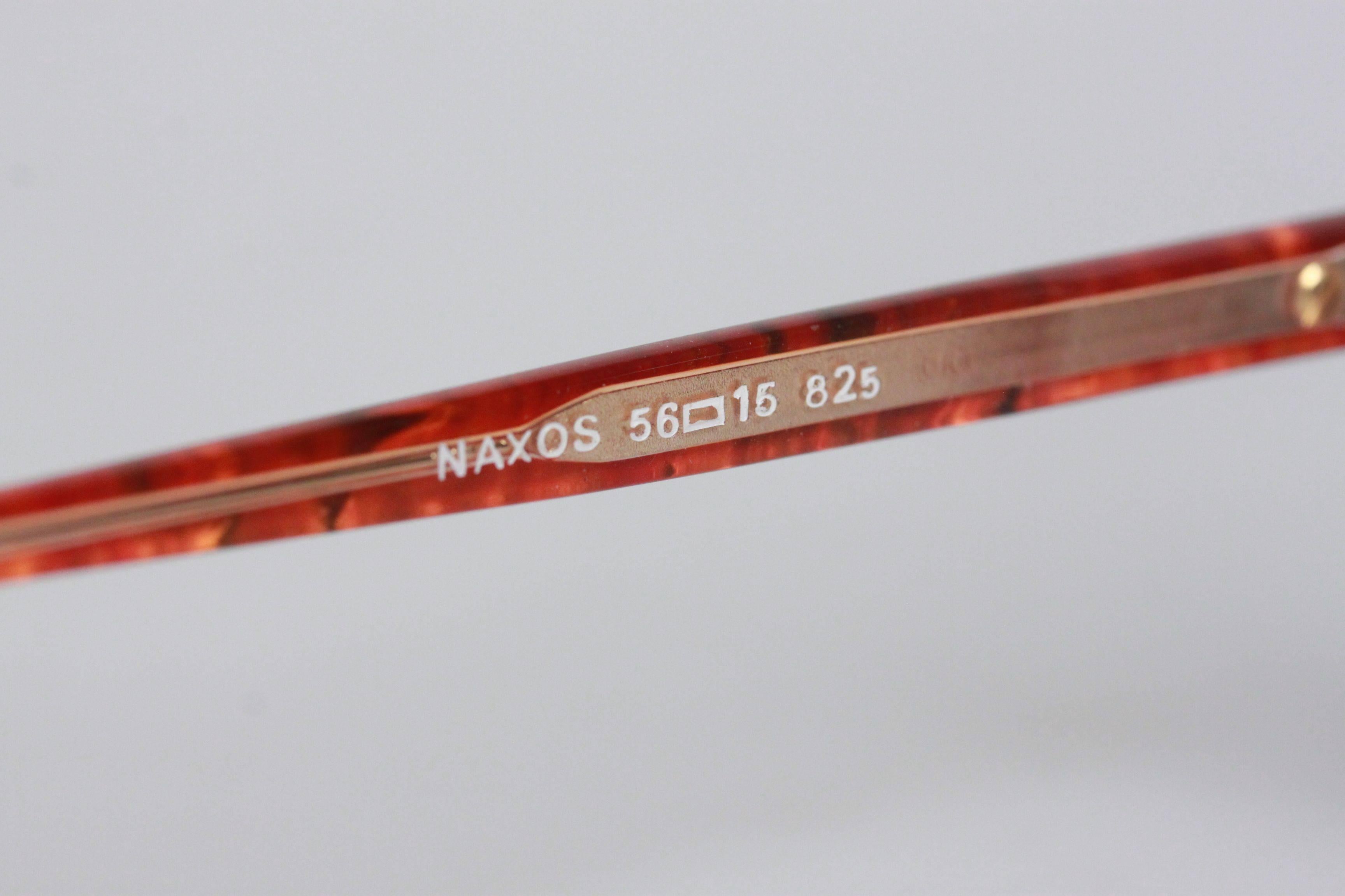 YVES SAINT LAURENT Vintage Marbled RED MINT Sunglasses NAXOS 825 56mm 2