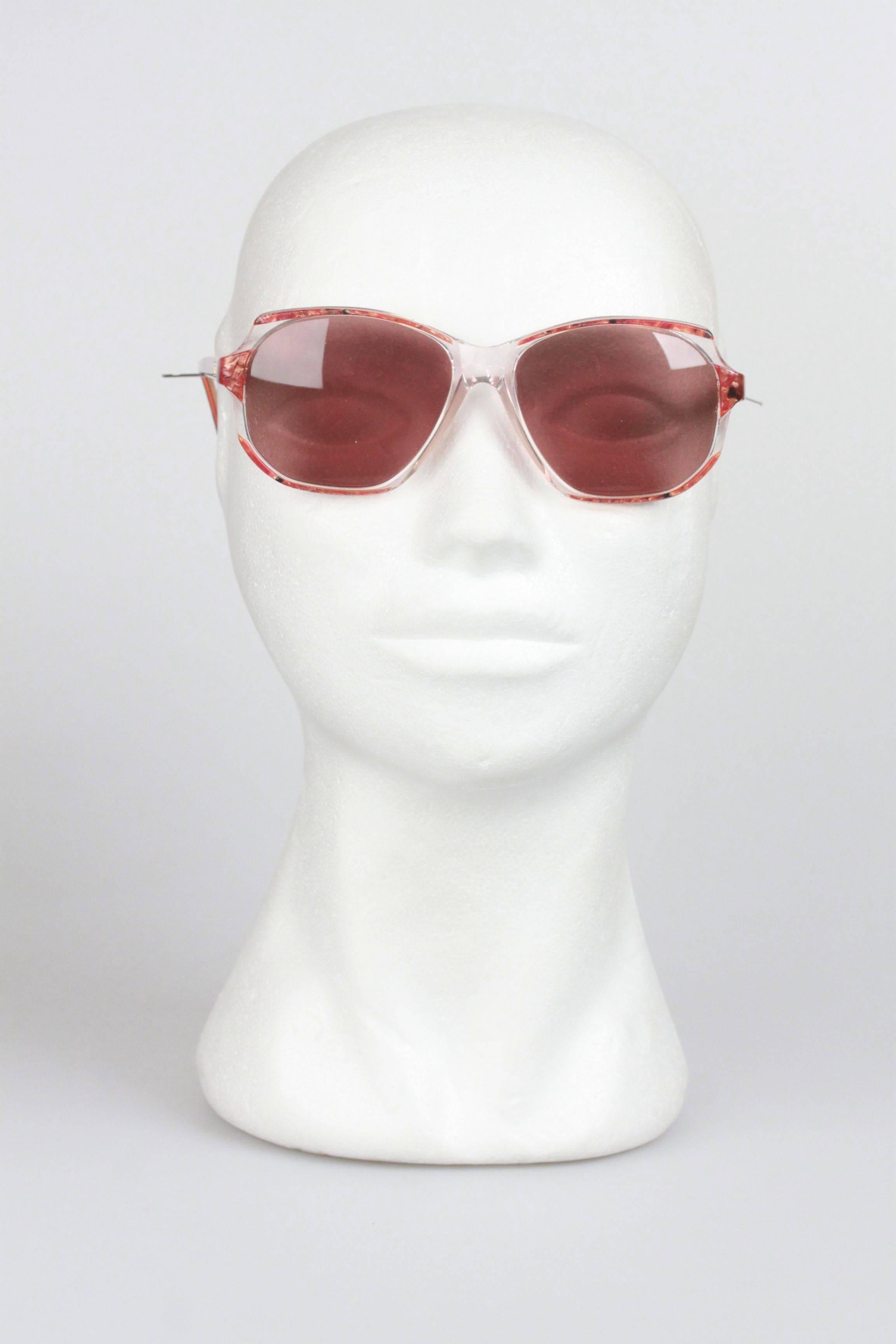 YVES SAINT LAURENT Vintage Marbled RED MINT Sunglasses NAXOS 825 56mm 5
