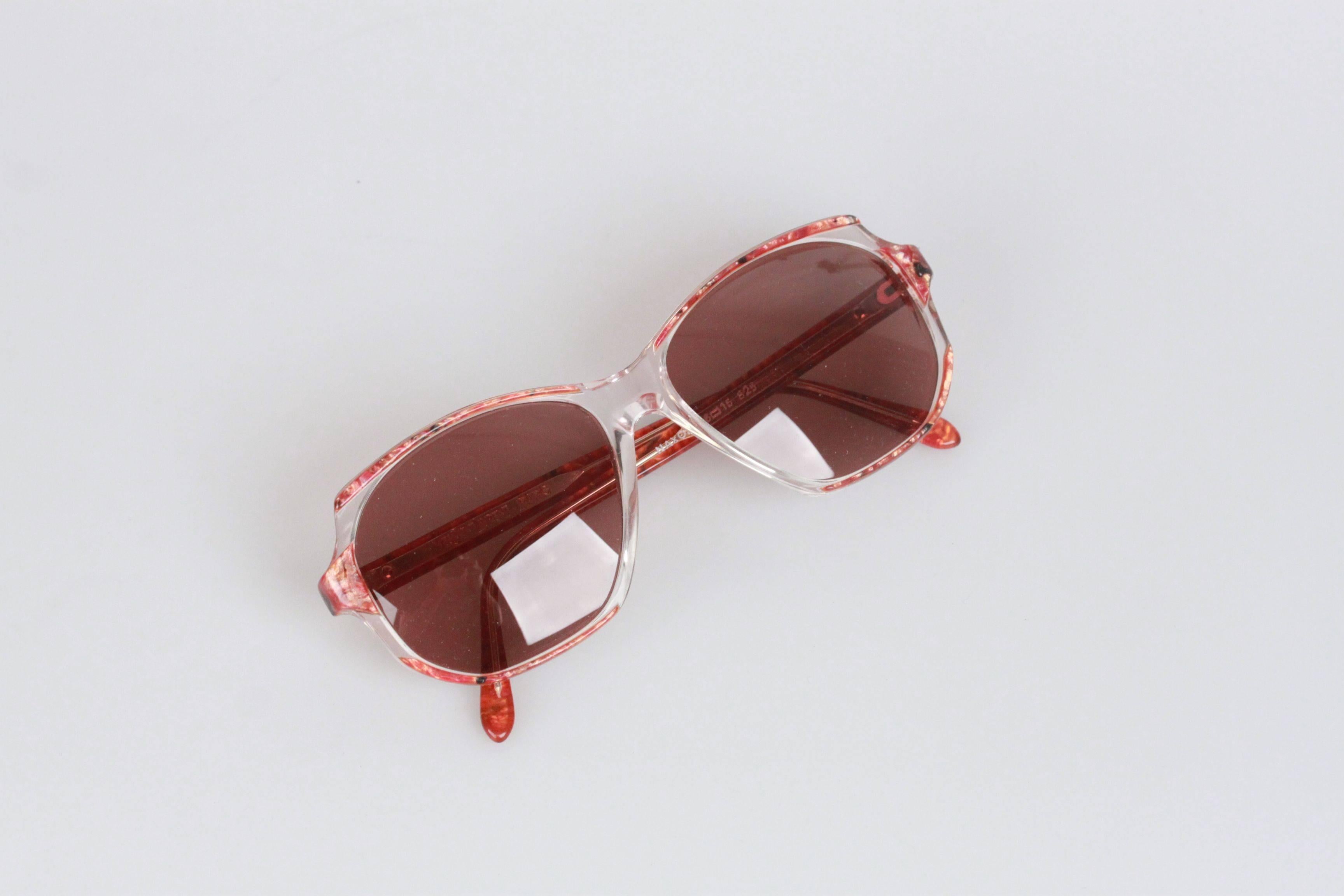 YVES SAINT LAURENT Vintage Marbled RED MINT Sunglasses NAXOS 825 56mm 4