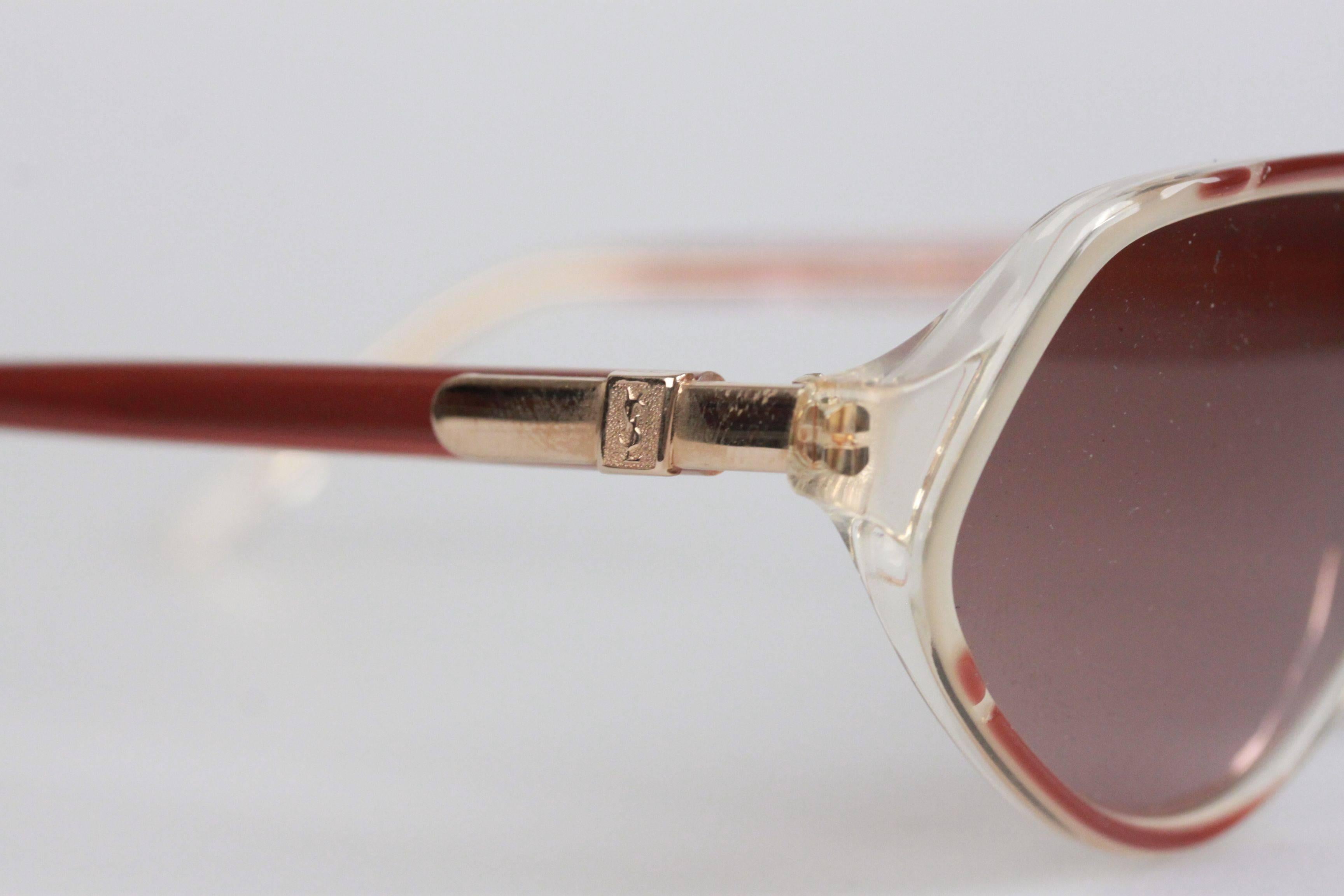Women's YVES SAINT LAURENT Vintage MINT womens Sunglasses HESTIA 56-12mm SMALL