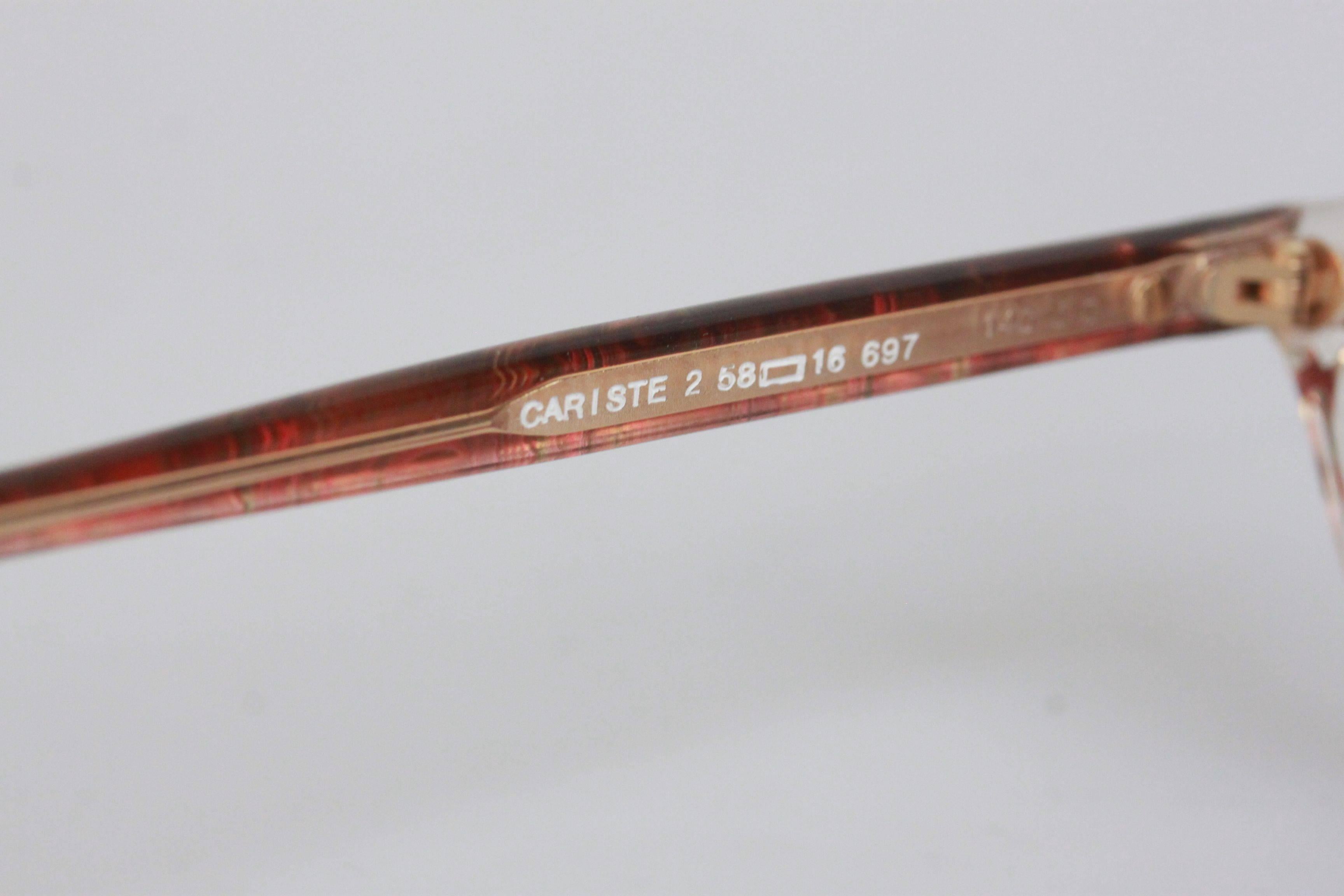 YVES SAINT LAURENT Vintage MINT Red SUNGLASSES CARISTE 2 697 58-16 mm 1
