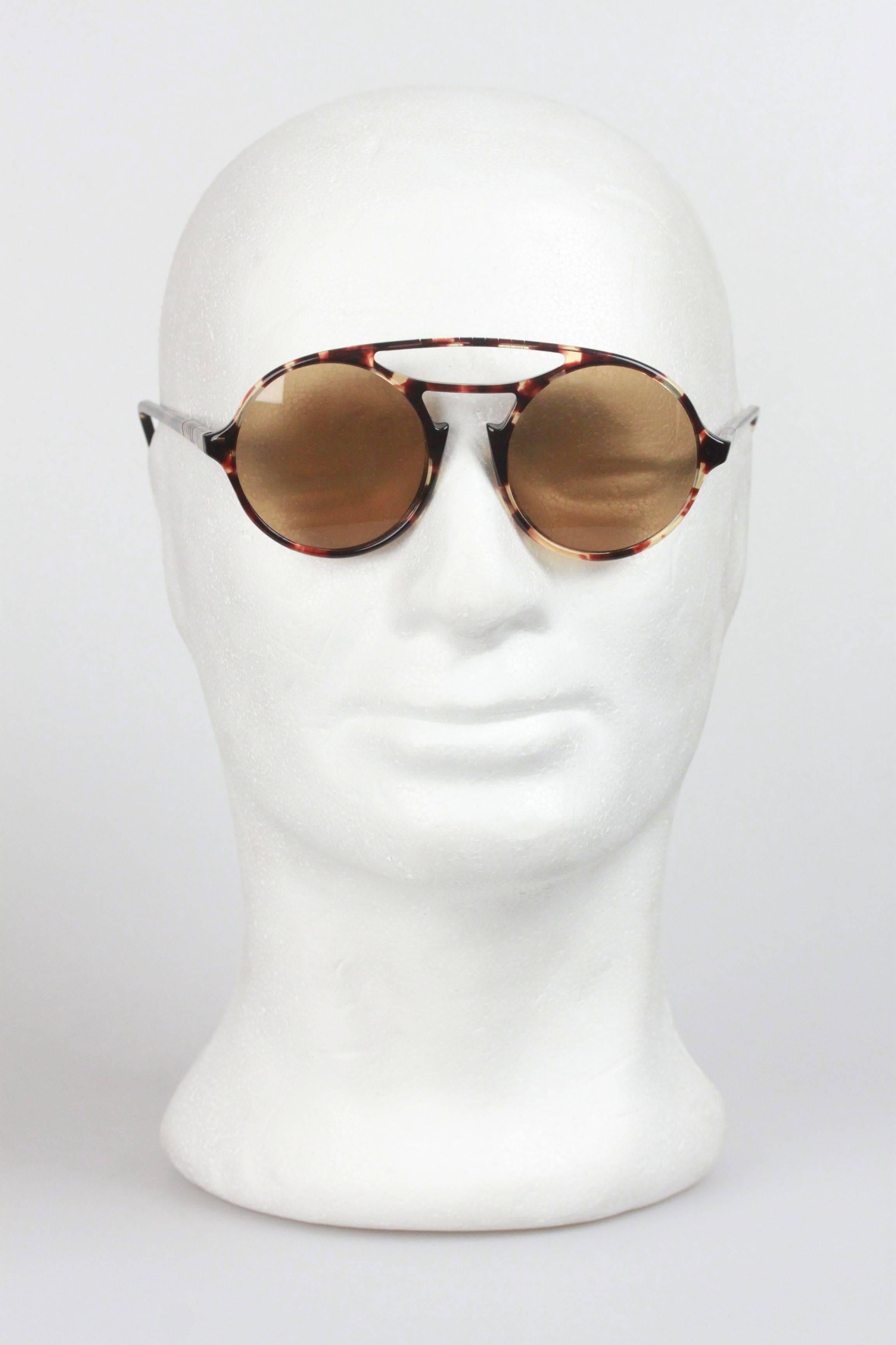 PERSOL RATTI Occhiali da sole tondi tartarugati vintage 650 Meflecto 2