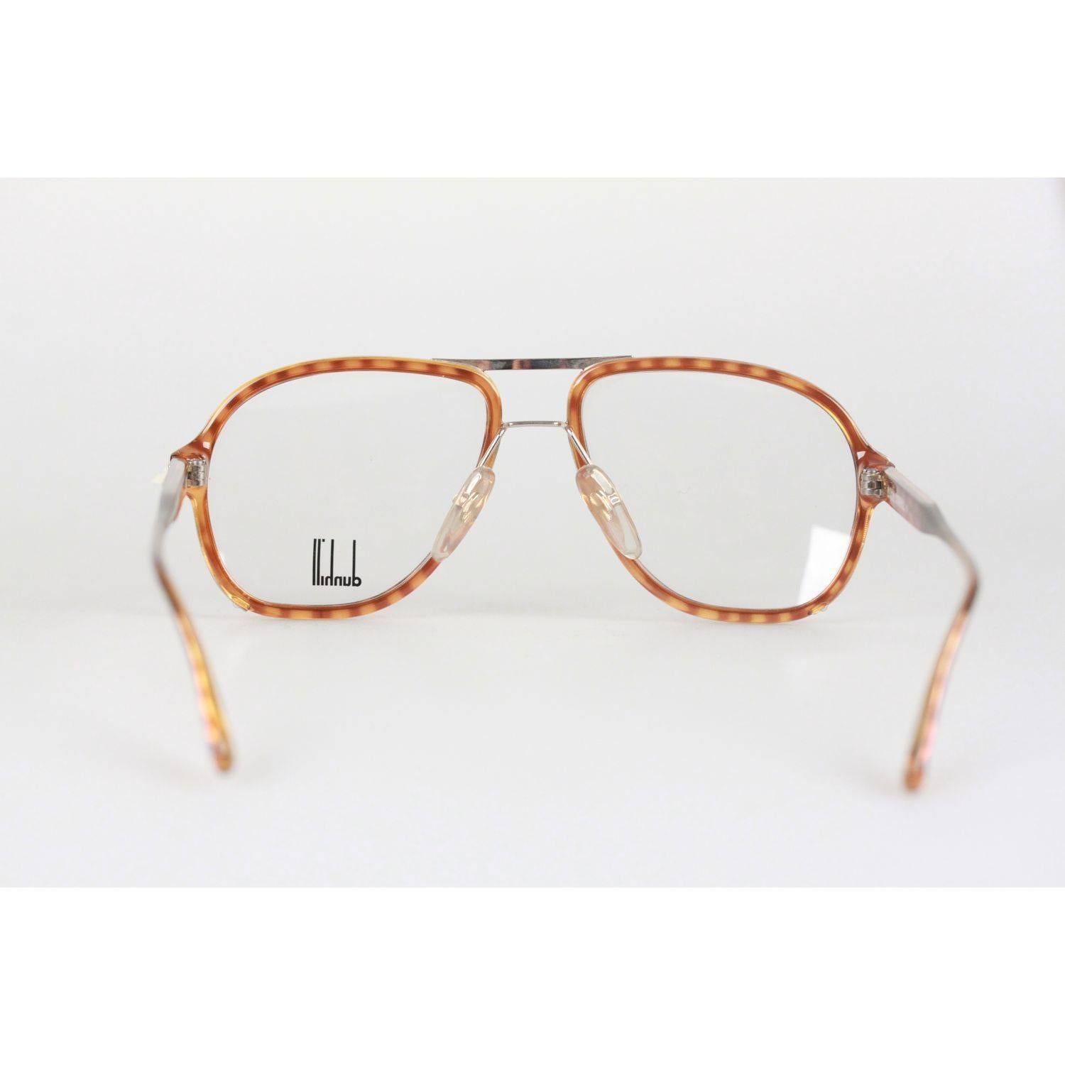DUNHILL Tortoise MENS MINT Aviator EYEGLASSES 6077 11 56/16 Optyl LCM In New Condition In Rome, Rome