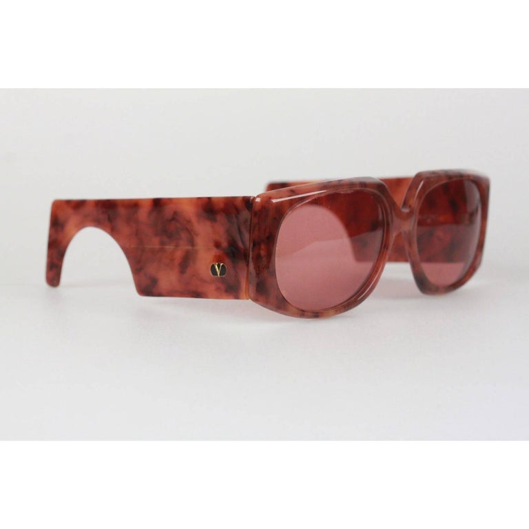 VALENTINO Vintage Brown SUNGLASSES 541 39 Shades thick arms at