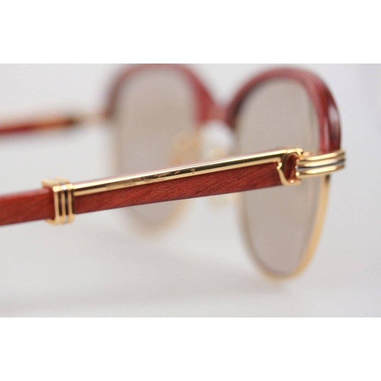 CARTIER Paris MALMAISON Palisander ROSEWOOD Rare Gold Sunglasses 56-19 135B  NOS For Sale at 1stDibs | cartier 135b, 135b cartier, cartier 135b  sunglasses