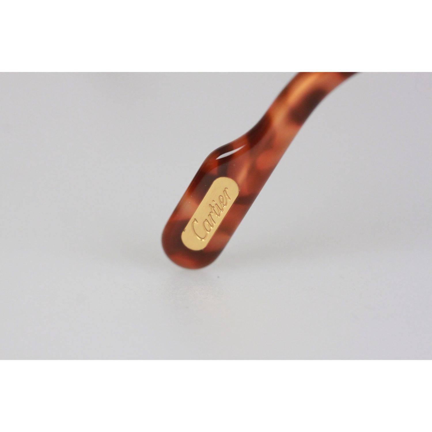 Lunettes de soleil CARTIER Paris vintage ovales dorées mod. LUEUR 53-19 135 NOS Neuf à Rome, Rome