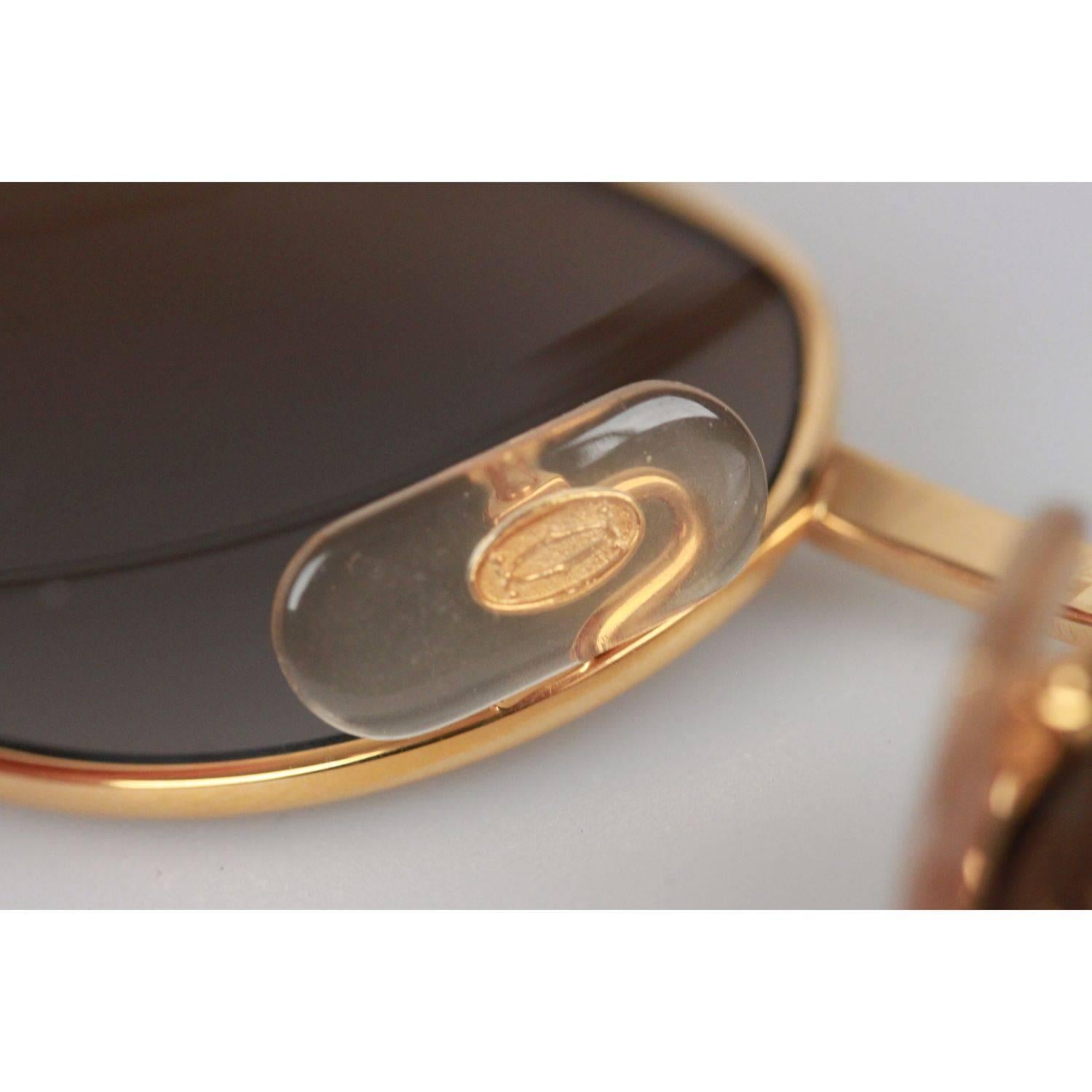 CARTIER Paris Vintage Sunglasses mod. LUEUR Gold Oval 53-19 135 NOS 3