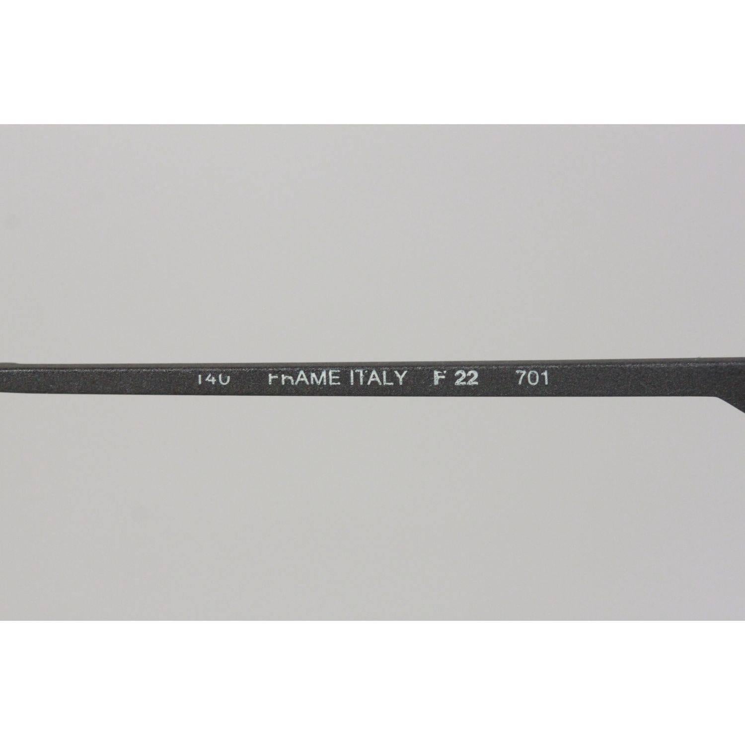 FERRARI Vintage Gray metal MINT FRAME F 22  701 62/15 Eyeglasses NOS 3